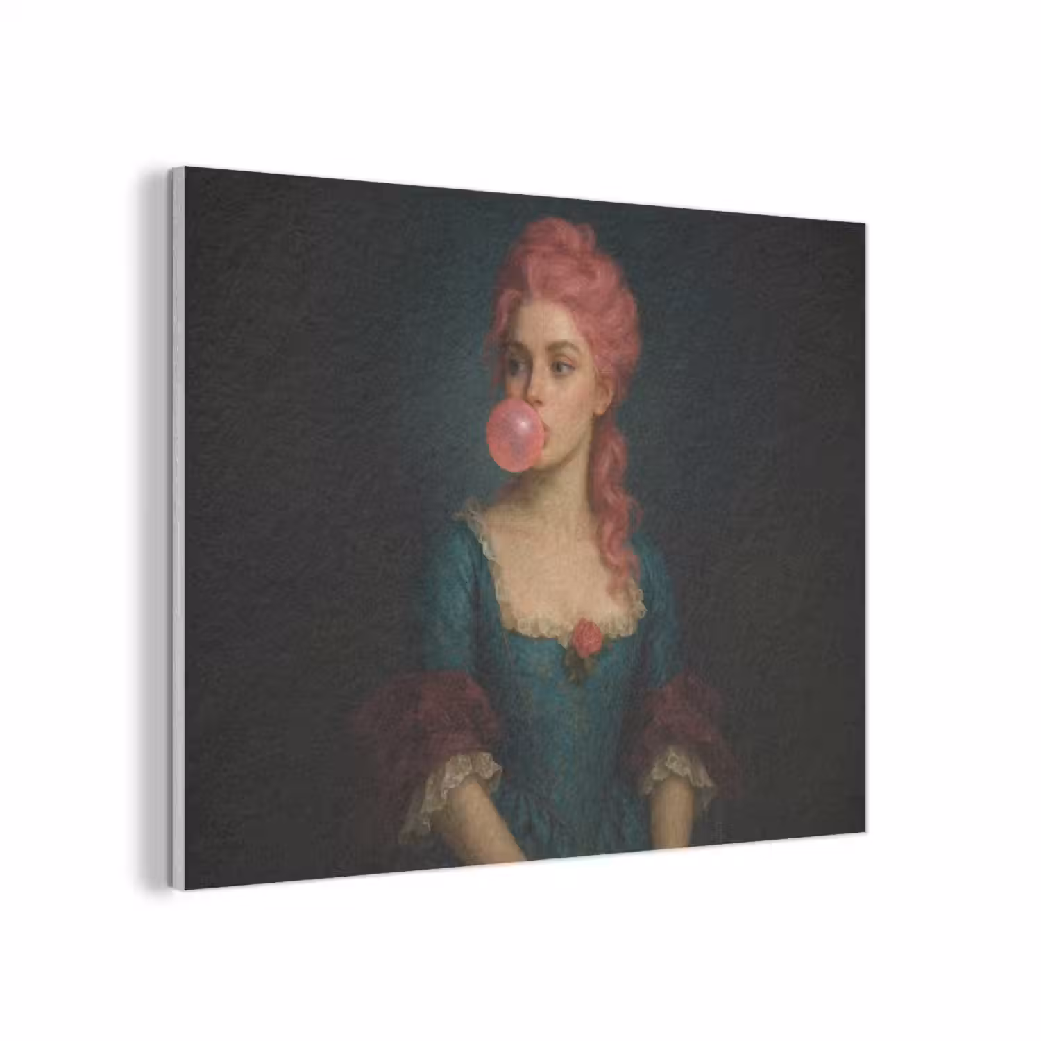 Vrouw - Portret - Kauwgombel PET vilt klein -3d
