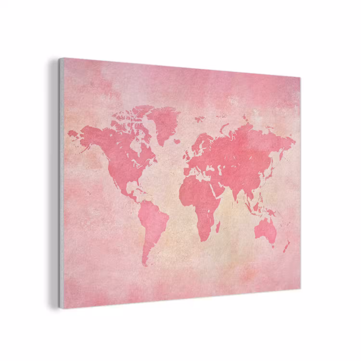 Wereldkaart - Roze - Vaag PET vilt klein -3d