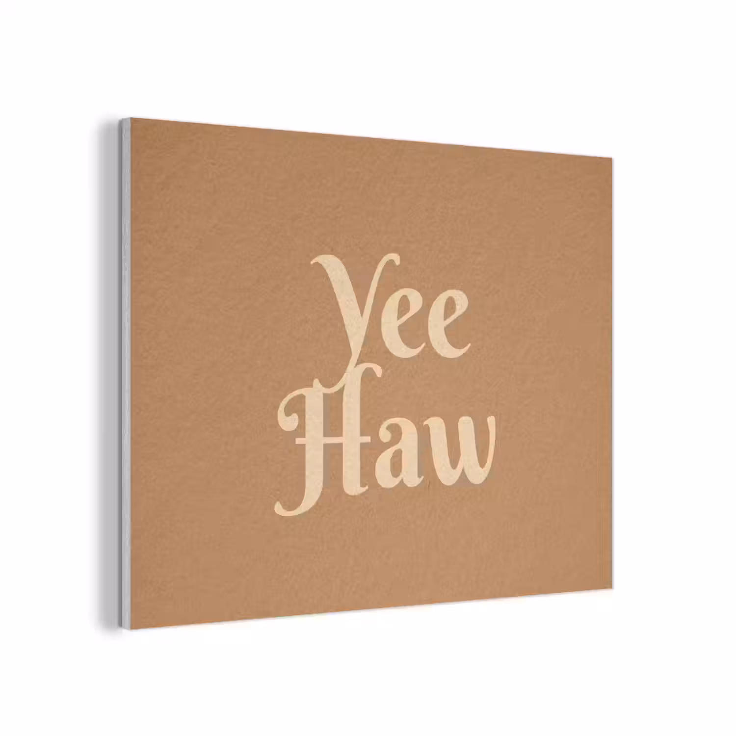 Yee haw - Bruin - Minimalistisch PET vilt klein -3d
