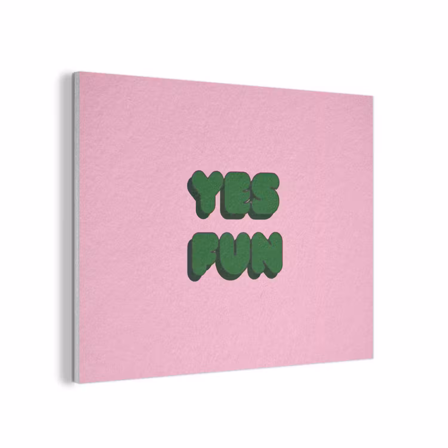 Yes fun - Groen - Roze PET vilt klein -3d
