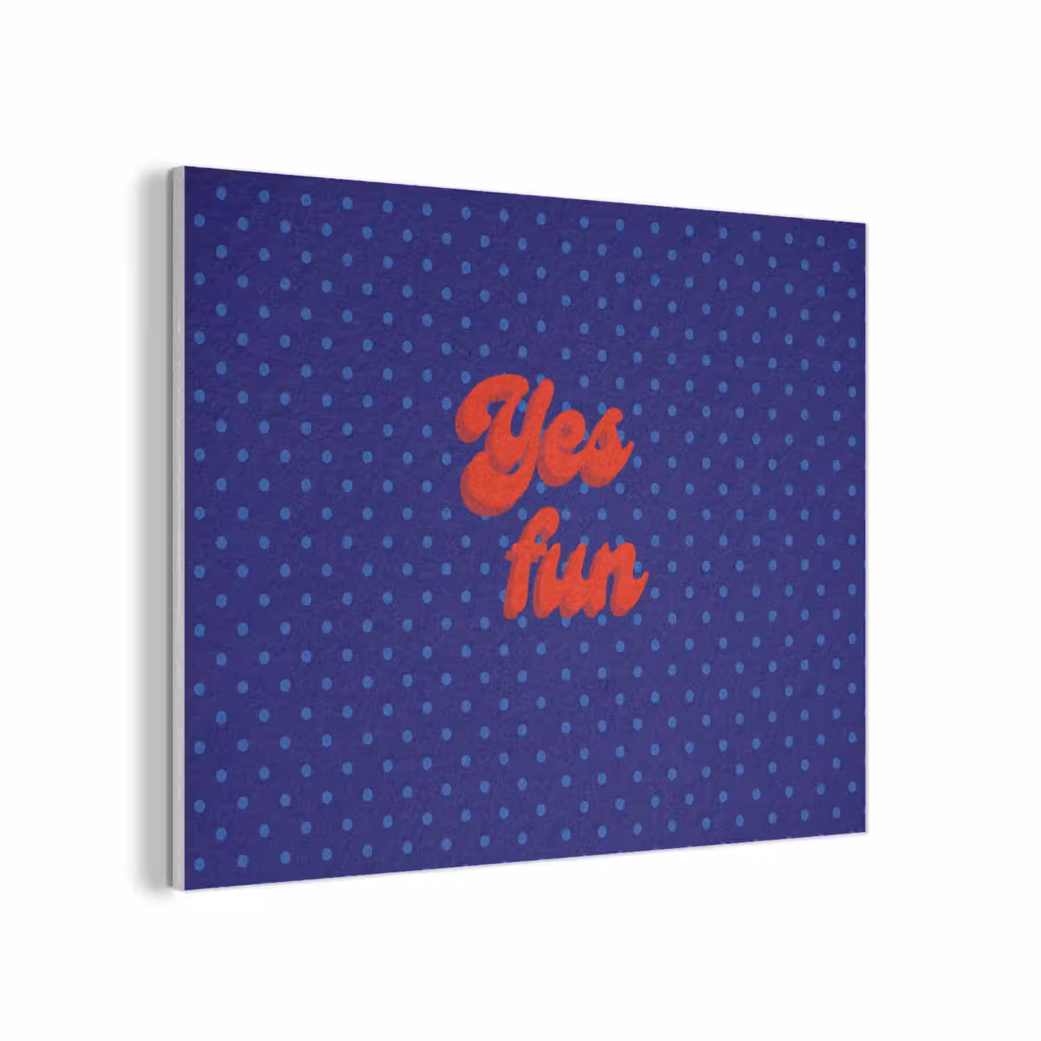 Yes fun - Rood - Blauw - Stippen PET vilt klein -3d