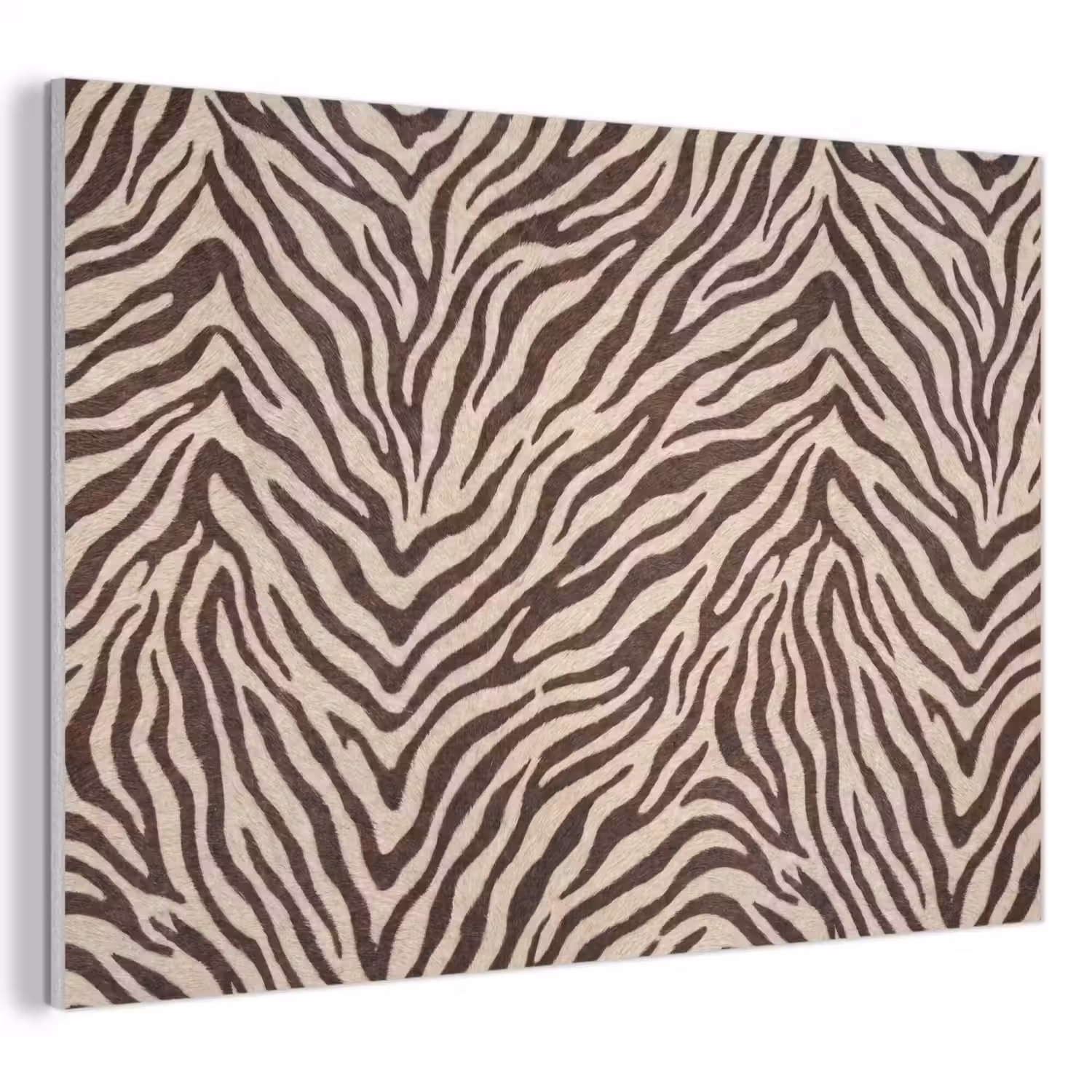 Zebra - Strepen - Bruin PET vilt klein -3d