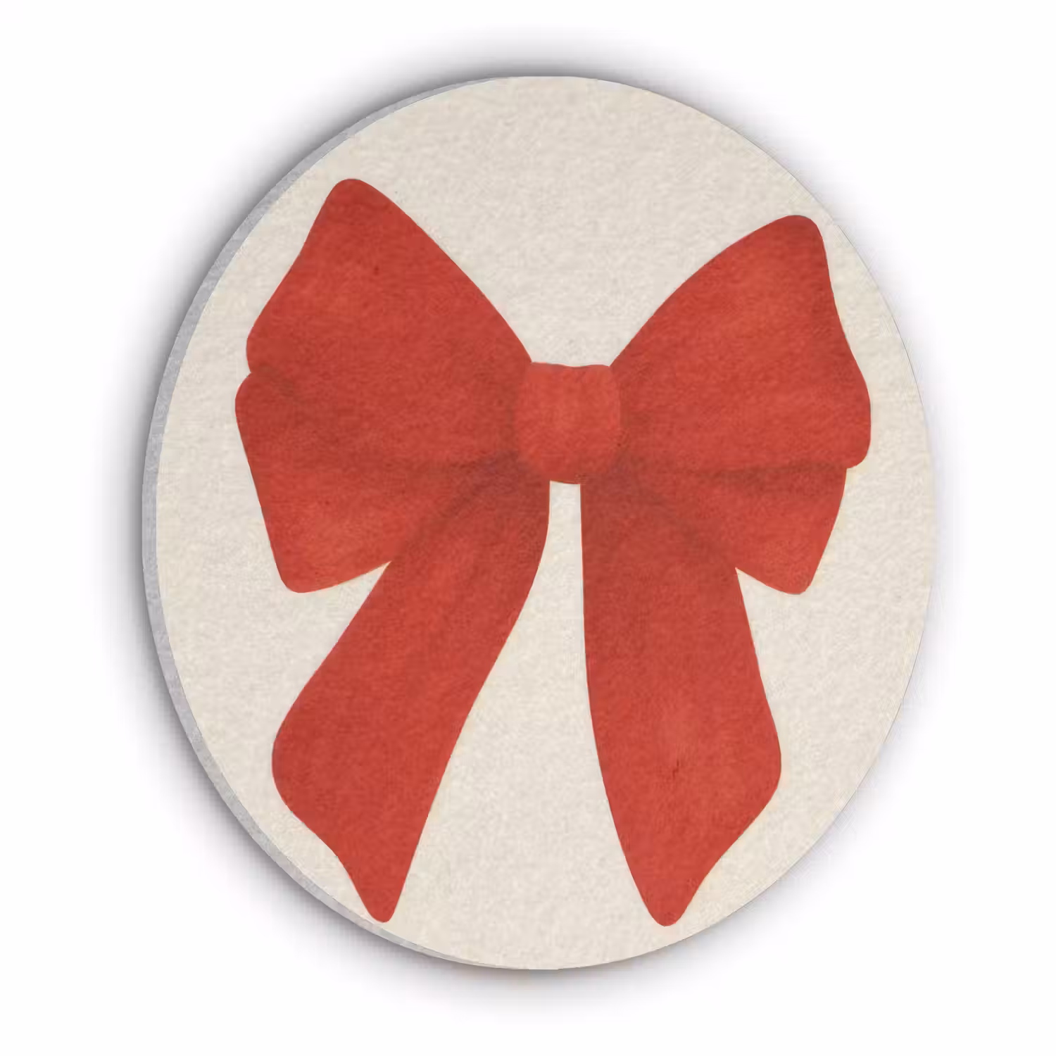 Strik - Symmetrisch - Rood - Lint Akoestische PET Vilt - Rond klein -3d