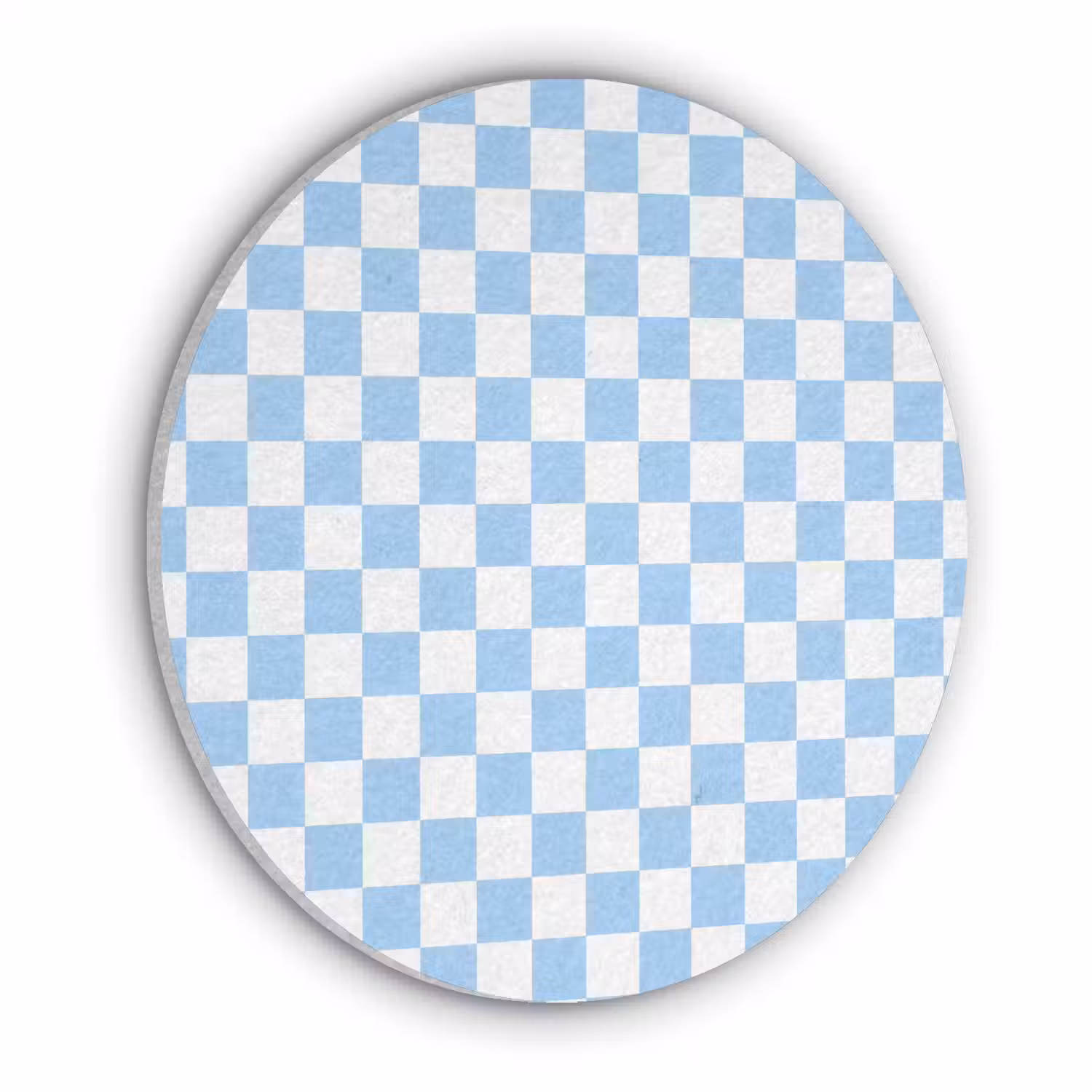 Schaakbord - Klassiek - Blauw Akoestische PET Vilt - Rond klein 838 -3d