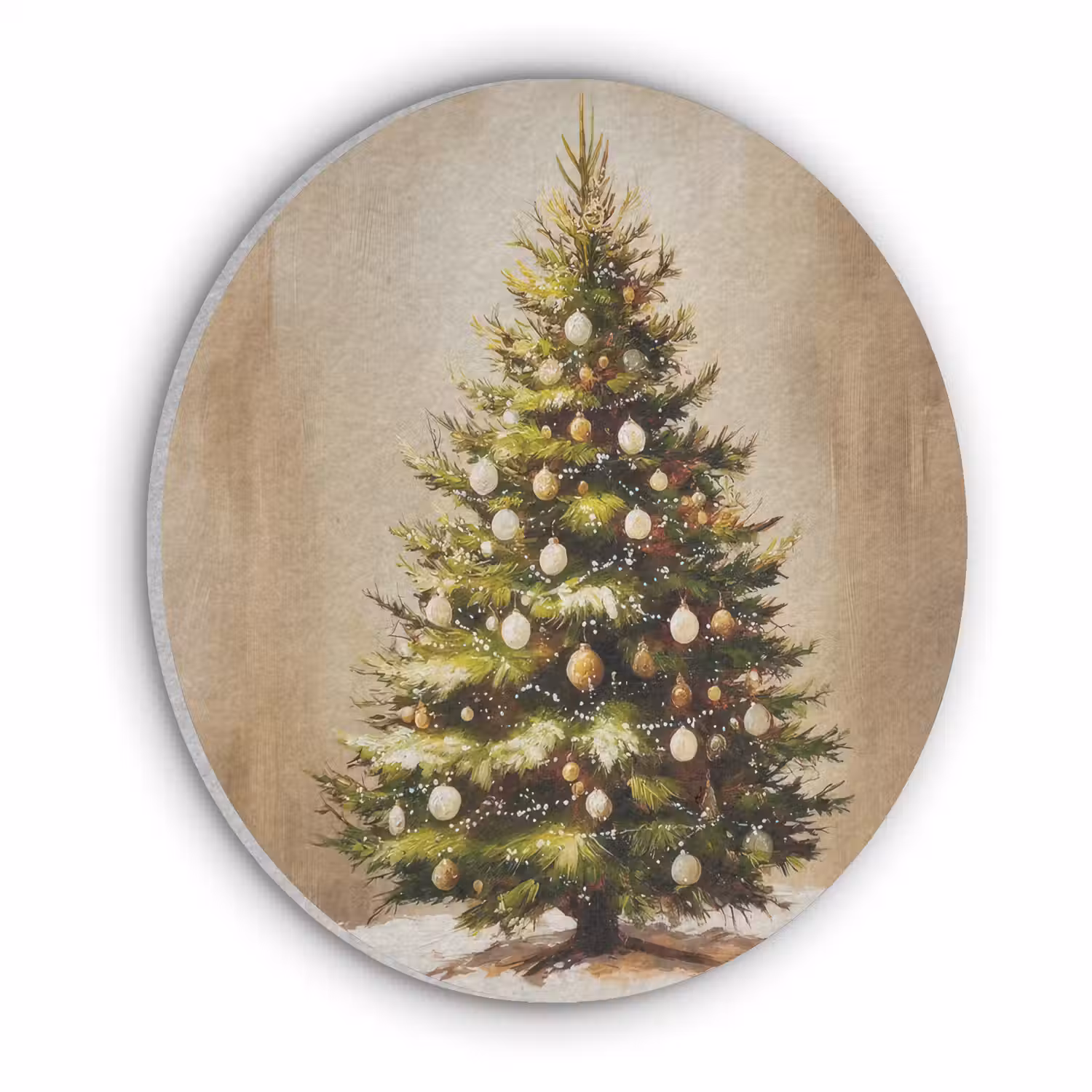 Kerst - Sfeer - Groen Akoestische PET Vilt - Rond klein -3d