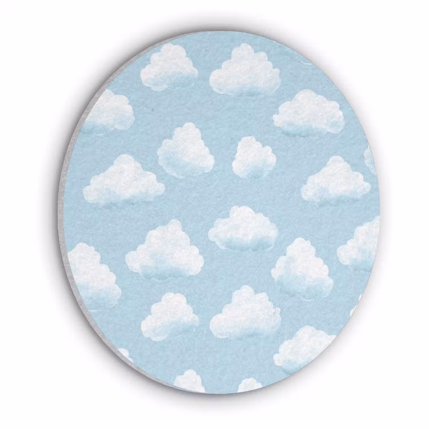 Wolken - Illustratie - Blauw Akoestische PET Vilt - Rond klein 838 -3d
