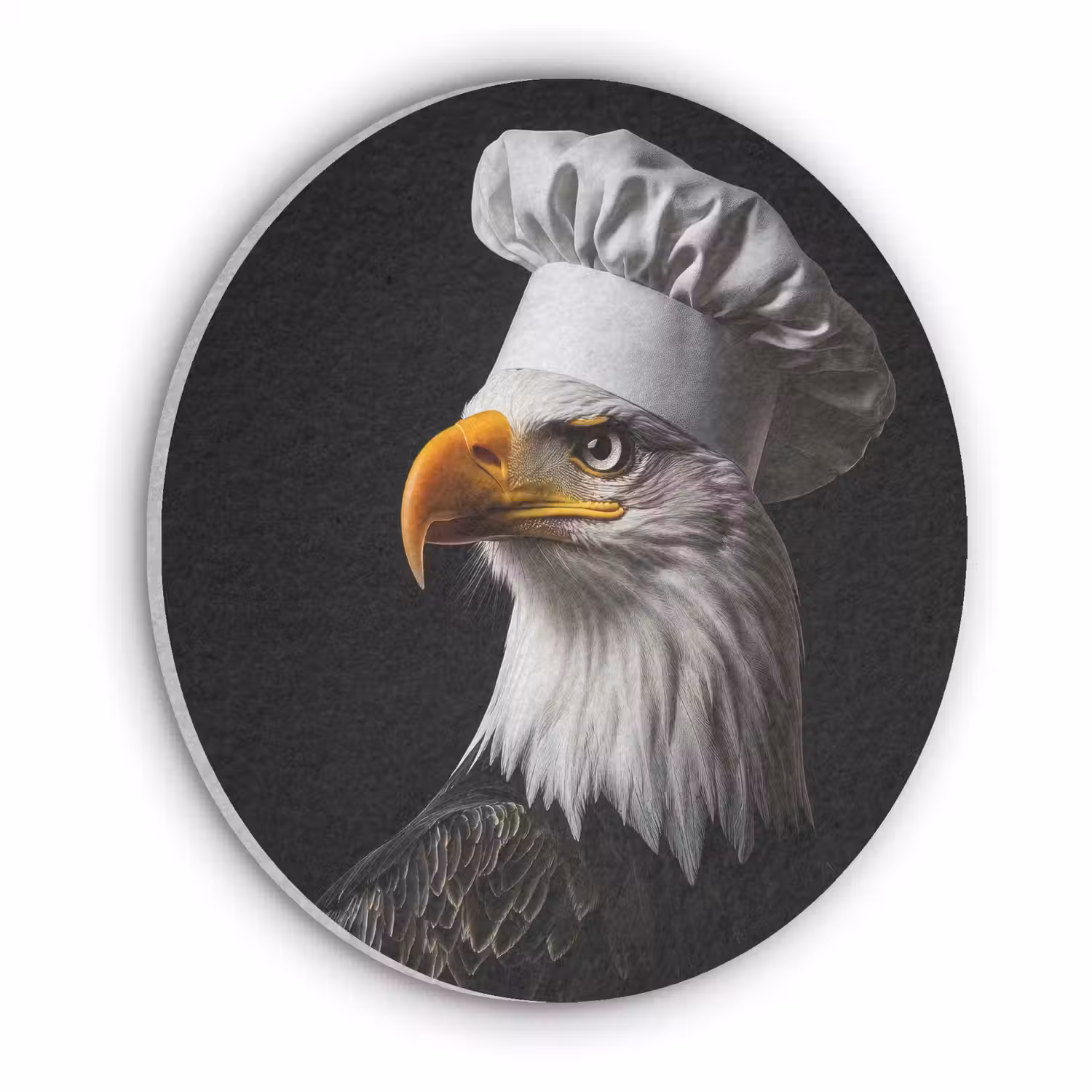 Arend -Amerika - Koksmuts - Vogel - Stoer Akoestische PET Vilt - Rond klein -3d