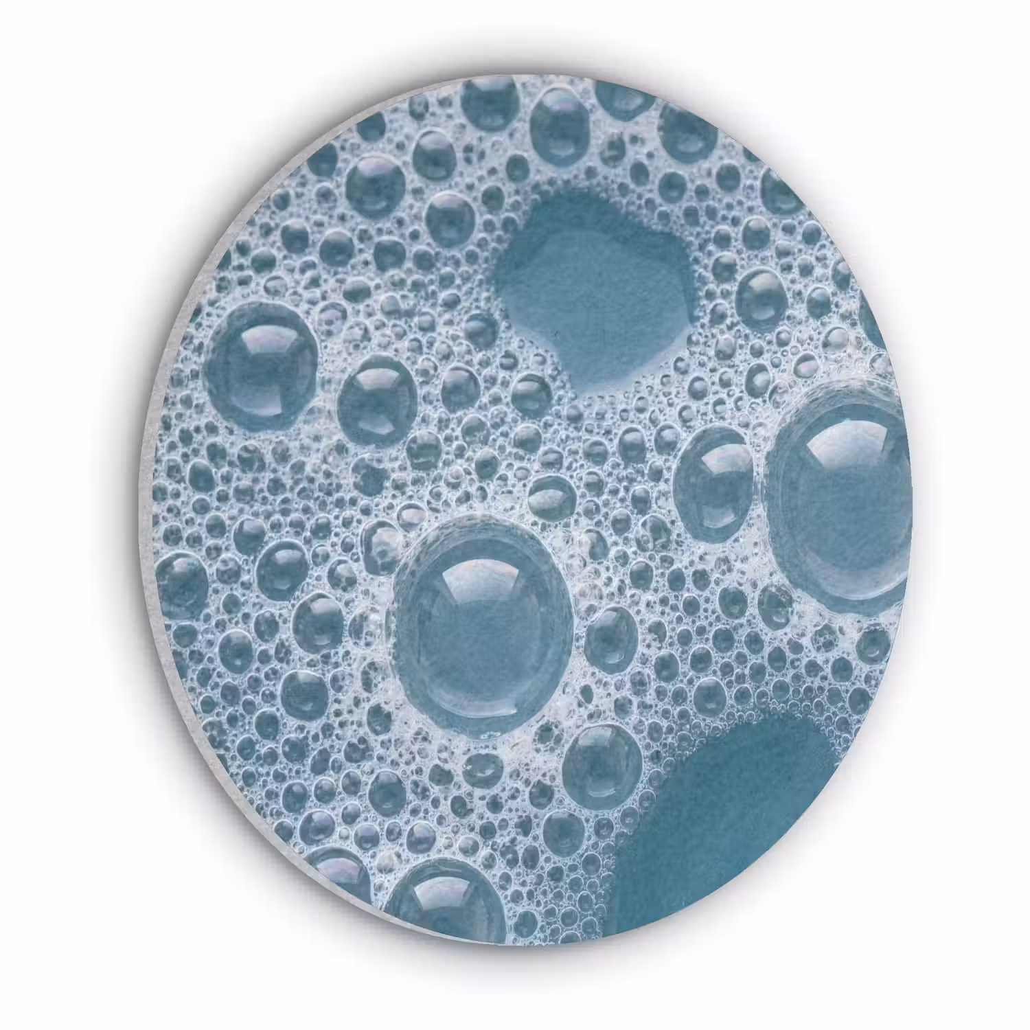 Schuim - Water - Textuur Akoestische PET Vilt - Rond klein -3d