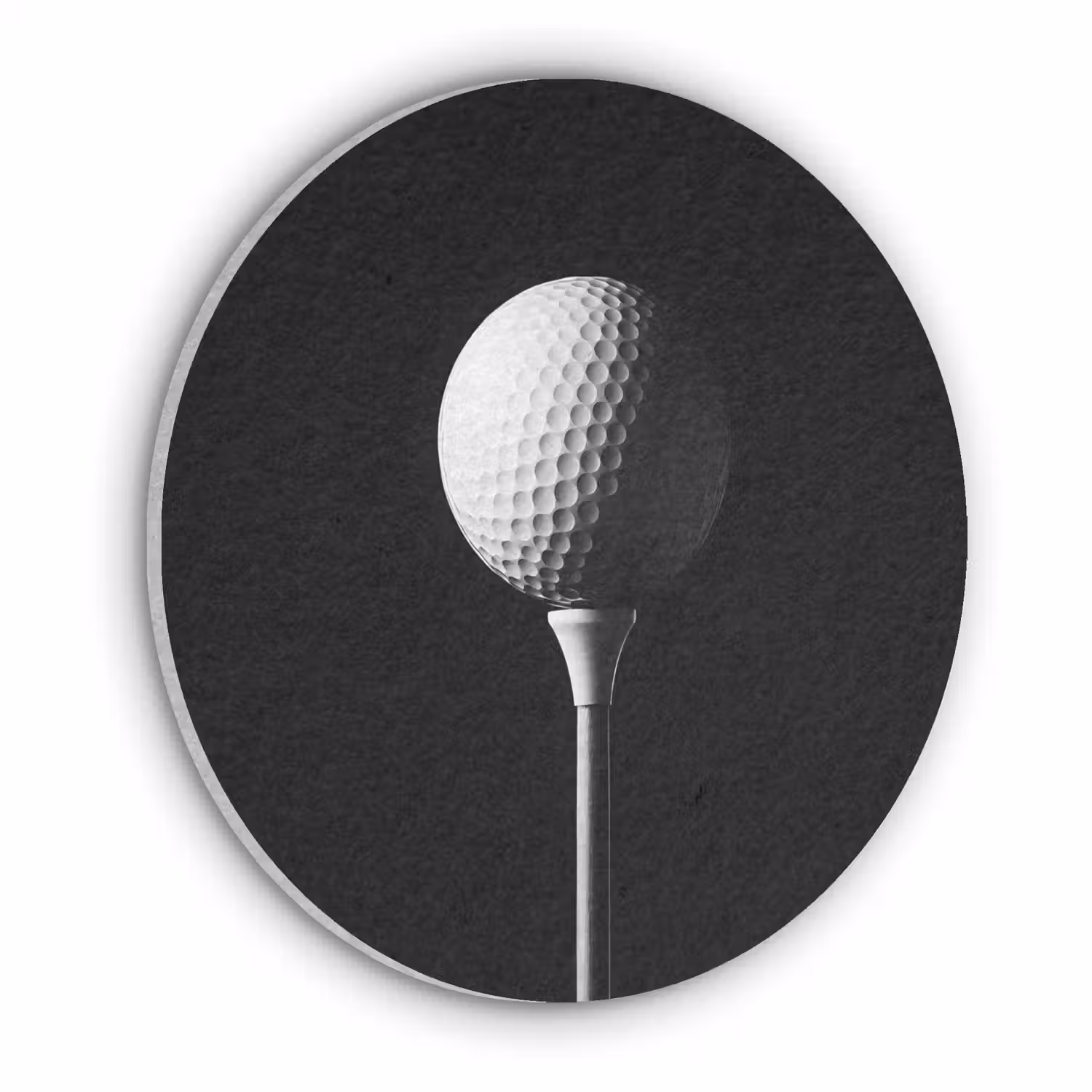 Golfbal - Minimalistisch - Wit Akoestische PET Vilt - Rond klein -3d
