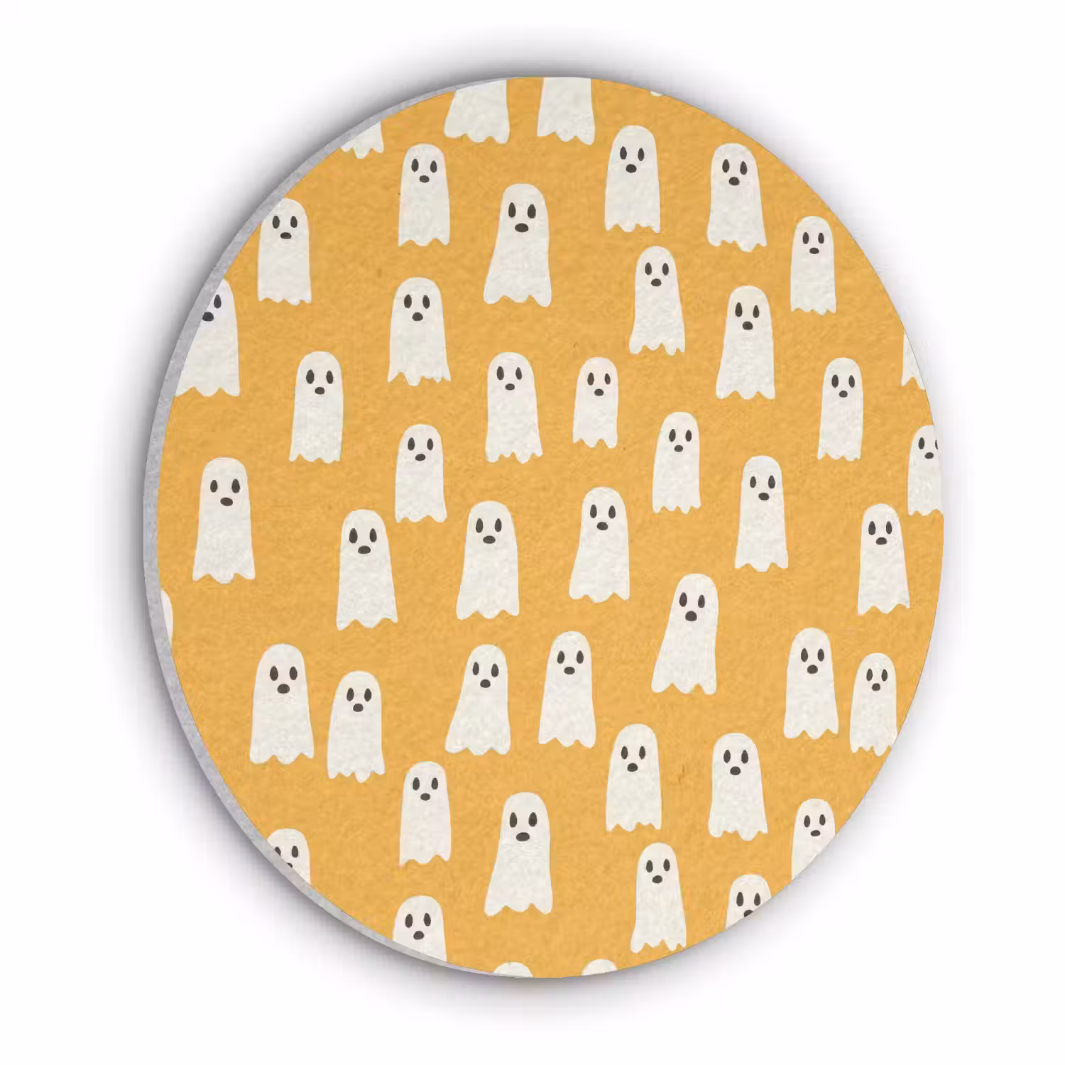 Halloween - Spookjes - Oker Akoestische PET Vilt - Rond klein 838 -3d