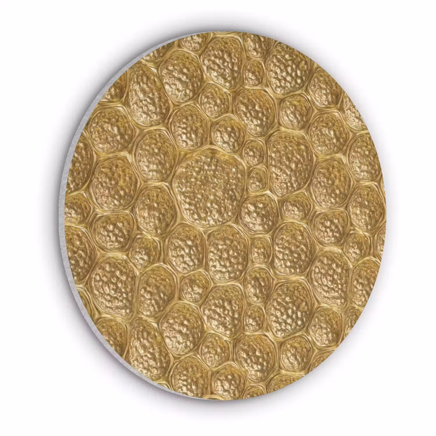 Gehamerd - Mozaïek - Antiek - Goud Akoestische PET Vilt - Rond klein 838 -3d