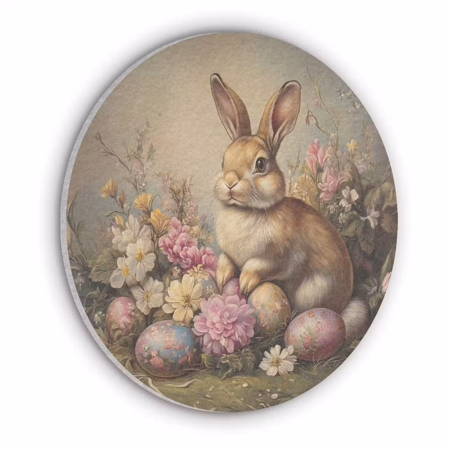 Haas - Stilleven - Bloemen Akoestische PET Vilt - Rond klein -3d