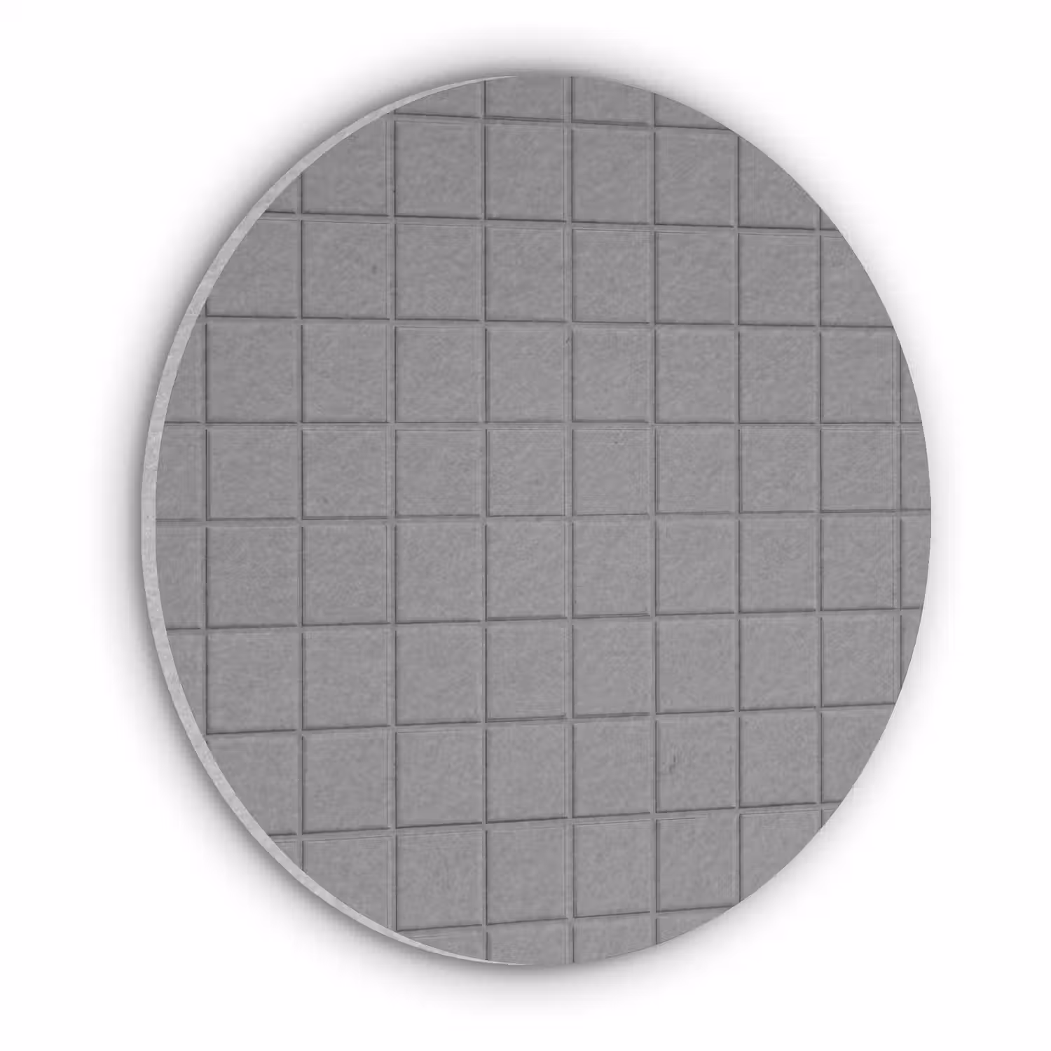 Modern - Patroon - Grijs Akoestische PET Vilt - Rond klein 838 -3d