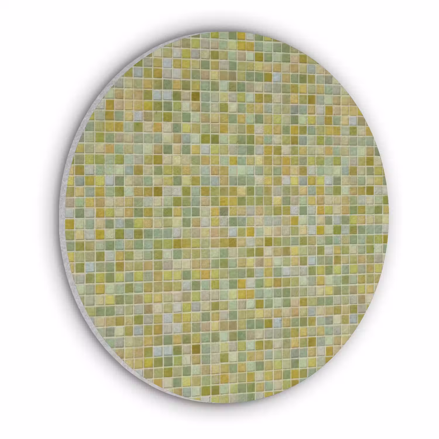 Mozaïek - Patroon - Groen Akoestische PET Vilt - Rond klein 838 -3d