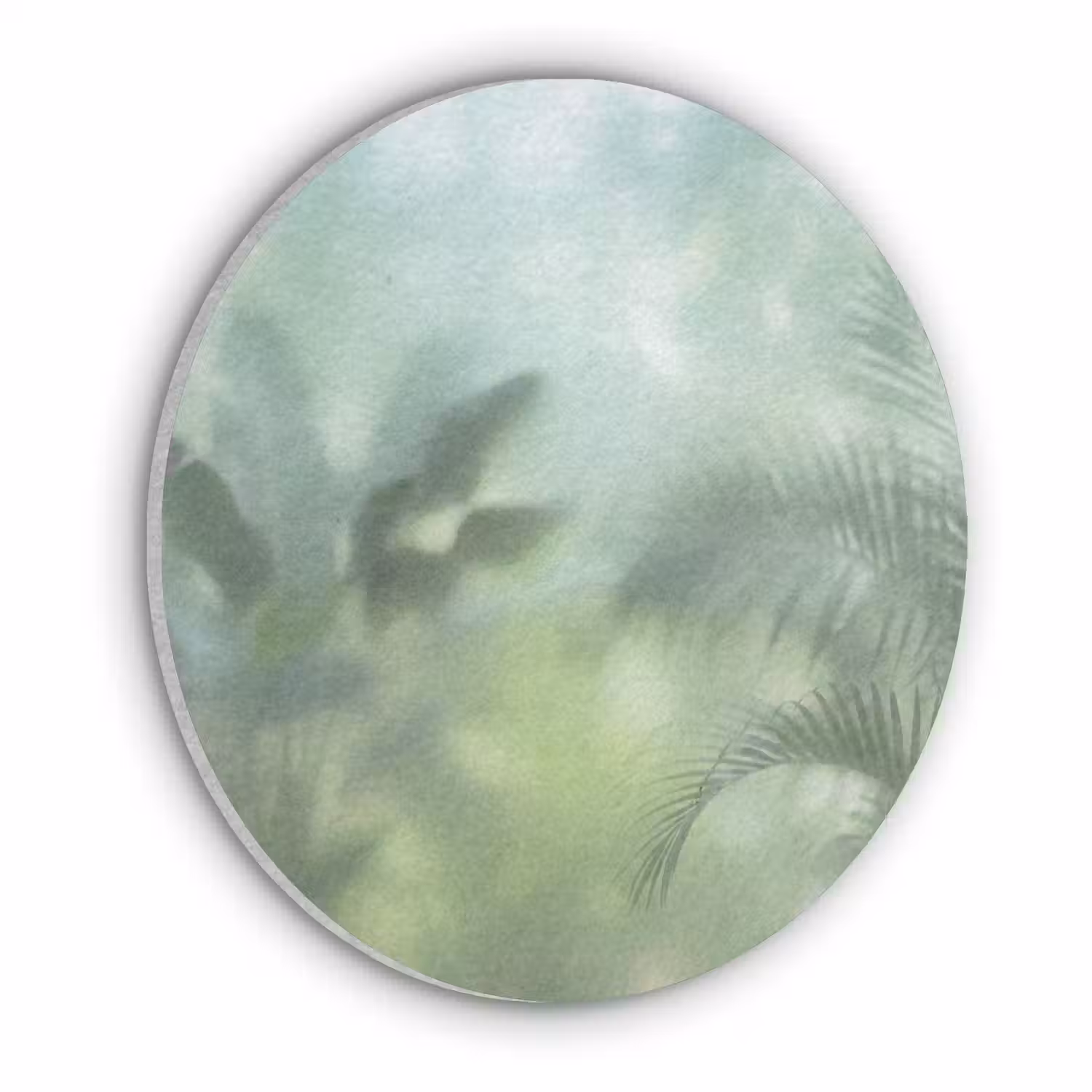 Natuur - Vervaagd - Groen - Abstract - Modern Akoestische PET Vilt - Rond klein -3d