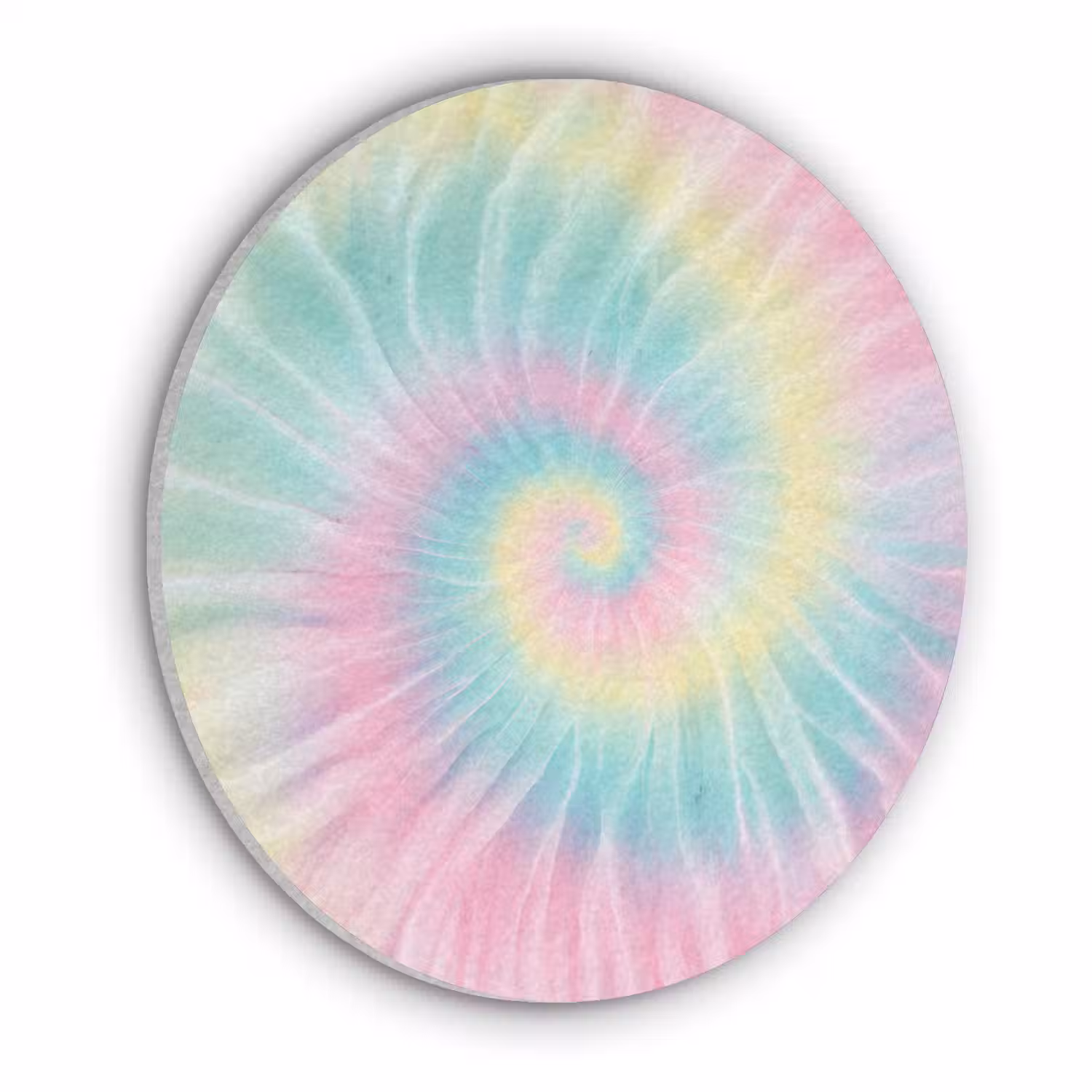 Pasteltinten - Tie dye - Roze Akoestische PET Vilt - Rond klein -3d