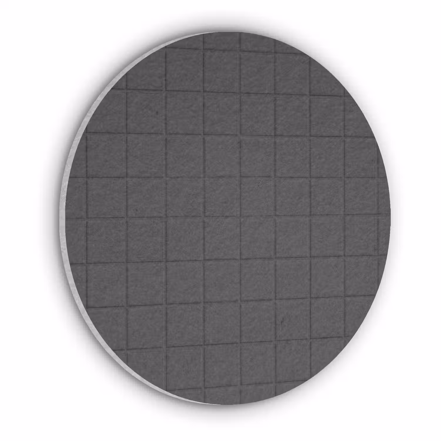 Patroon - Tegel - Antraciet Akoestische PET Vilt - Rond klein 838 -3d