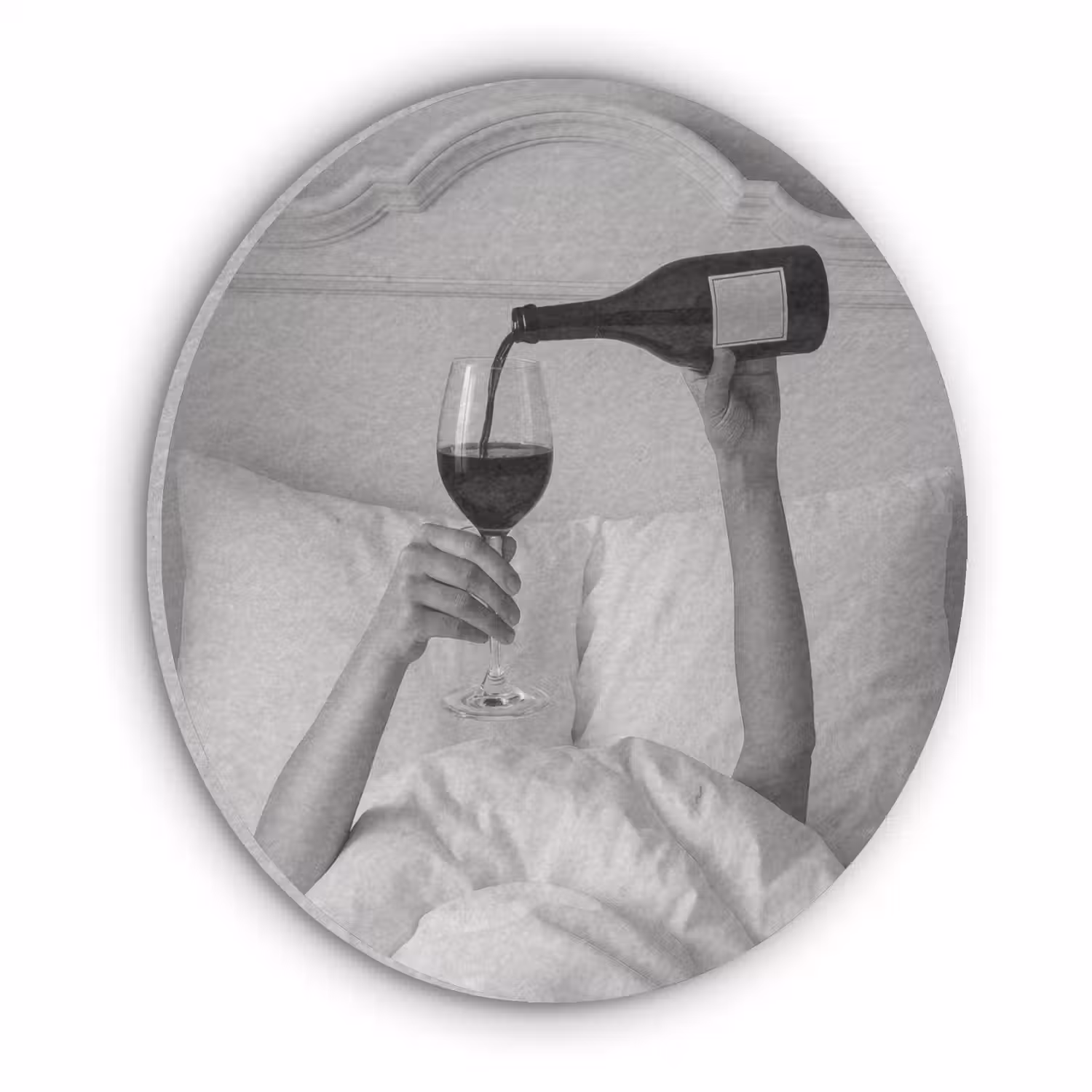 Lakens - Armen - Wijn - Glas Akoestische PET Vilt - Rond klein -3d