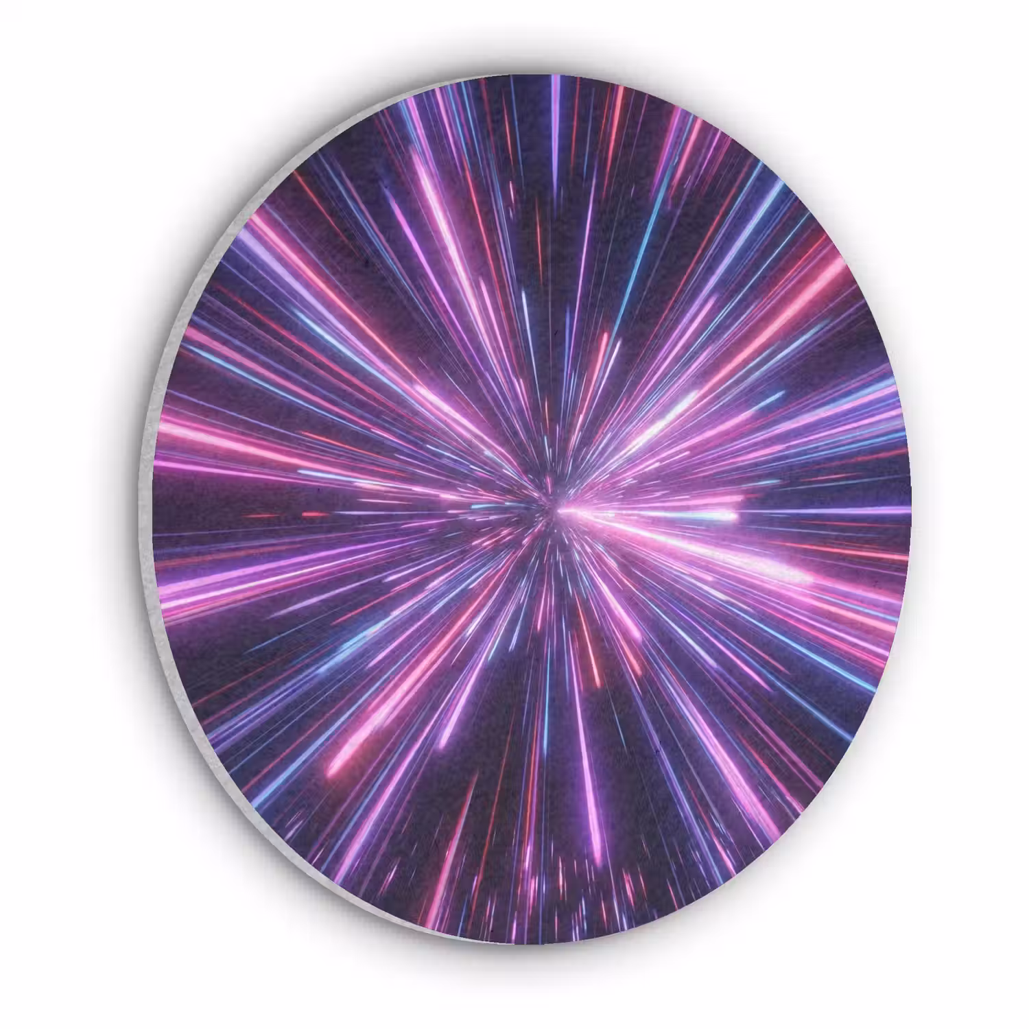 Lichtsnelheid - Ruimte - Roze - Paars Akoestische PET Vilt - Rond klein -3d