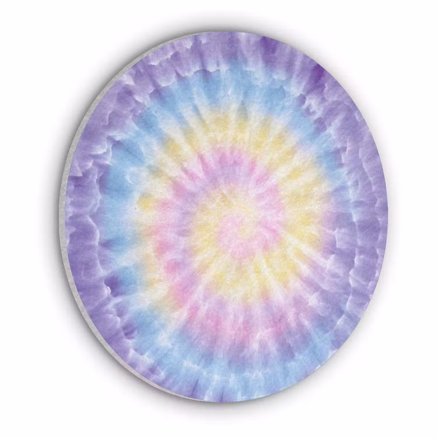 Spiraal - Tie dye - Pasteltinten Akoestische PET Vilt - Rond klein -3d