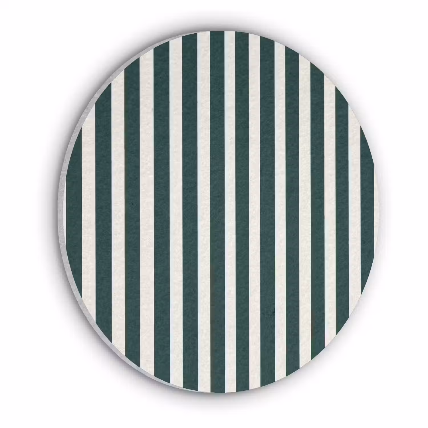 Strepen - Klassiek - Groen Akoestische PET Vilt - Rond klein 838 -3d