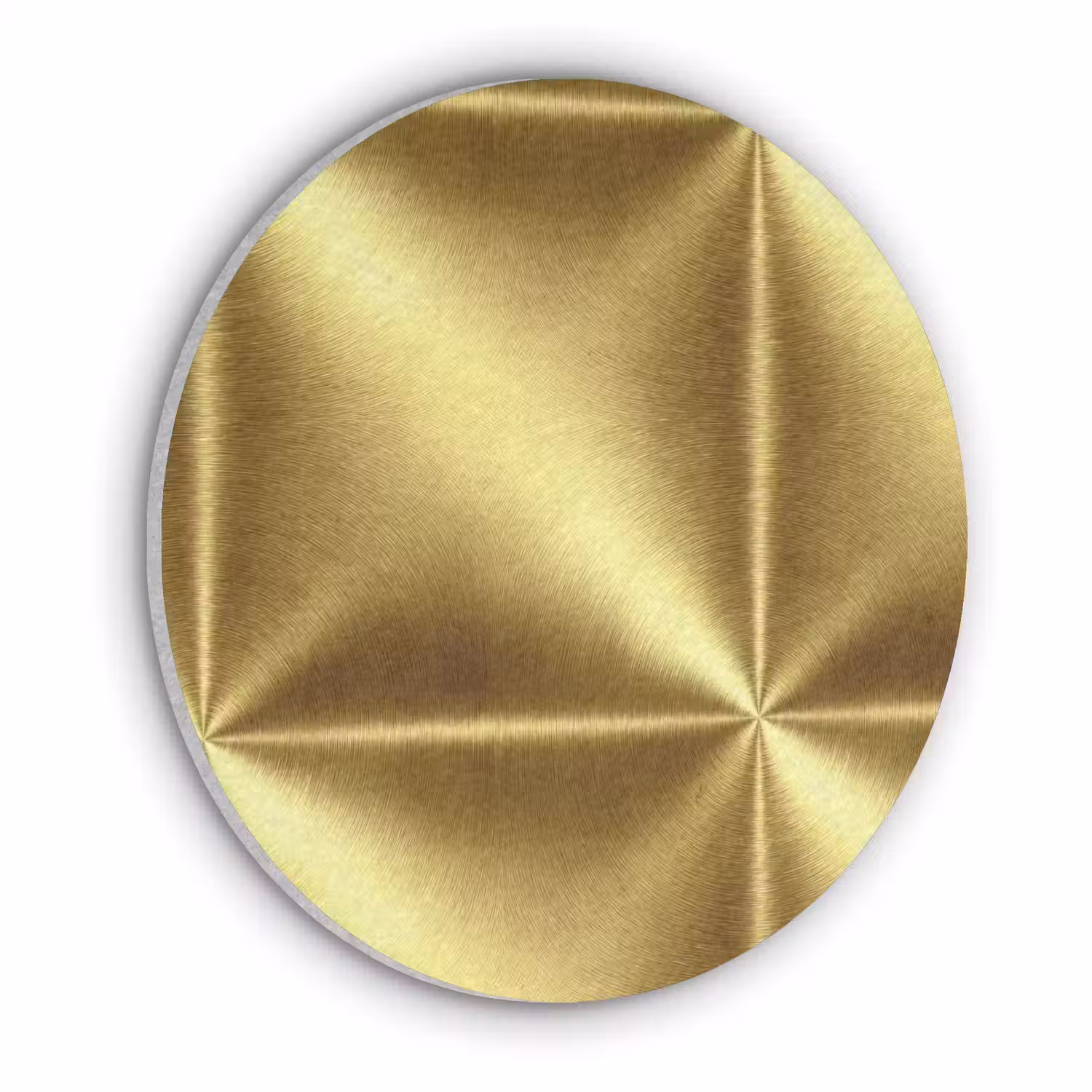 Textuur - Geborsteld Goud - Industrieel - Metallic Akoestische PET Vilt - Rond klein 838 -3d