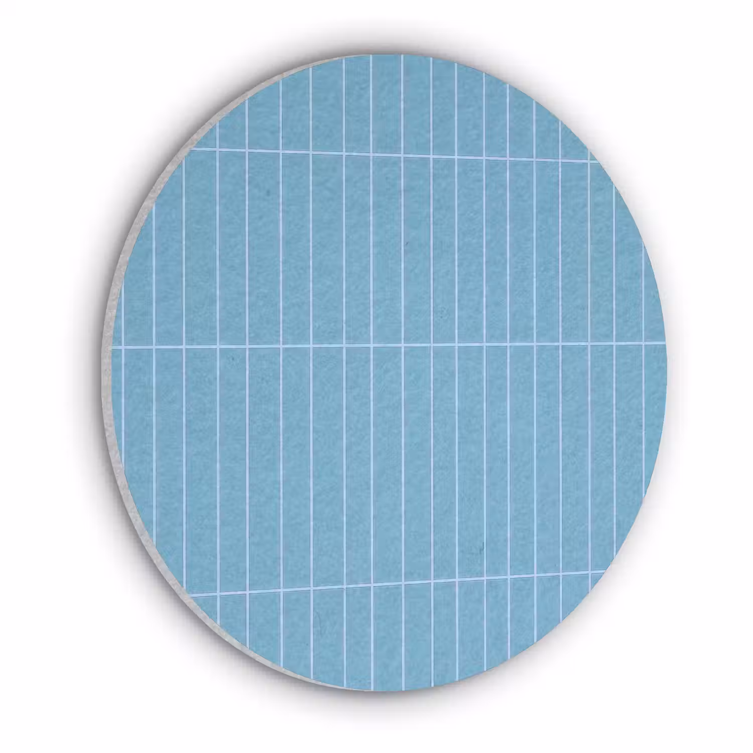 Tegel - Langwerpig - Patroon - Blauw Akoestische PET Vilt - Rond klein 838 -3d