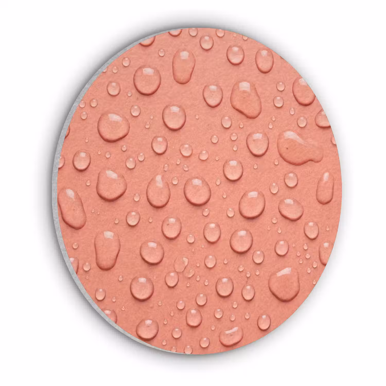 Water - Druppels - Roze Akoestische PET Vilt - Rond klein -3d