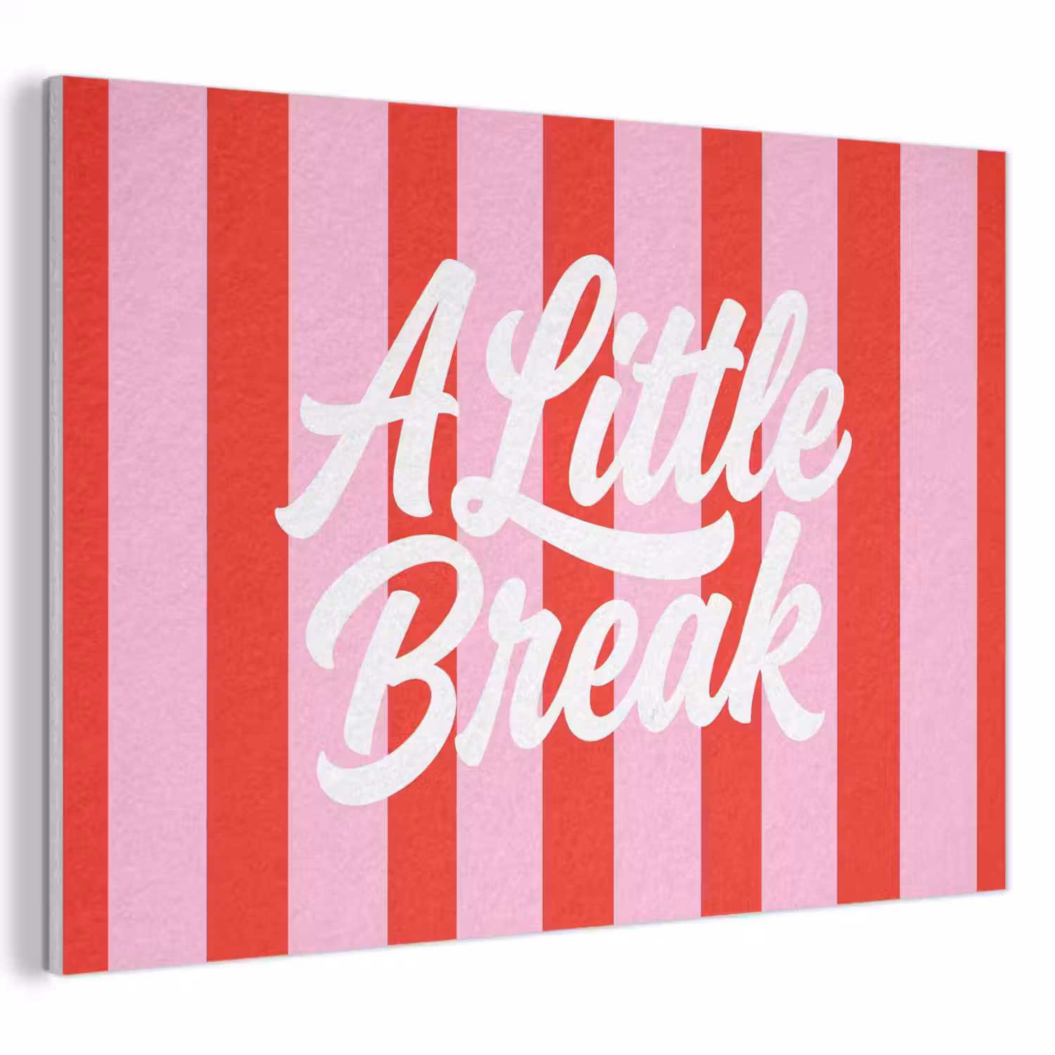 A Little Break - Strepen - Rood - Roze PET vilt klein -3d