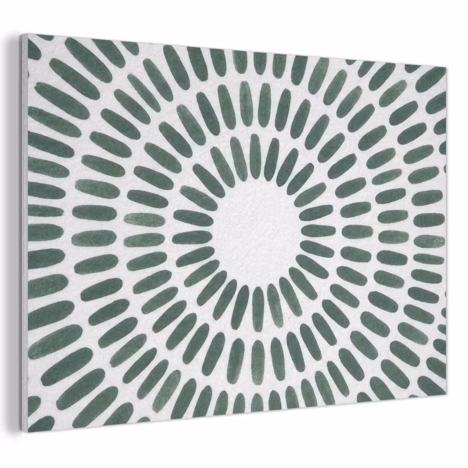 Abstract - Cirkel - Patroon - Modern - Groen PET vilt klein -3d