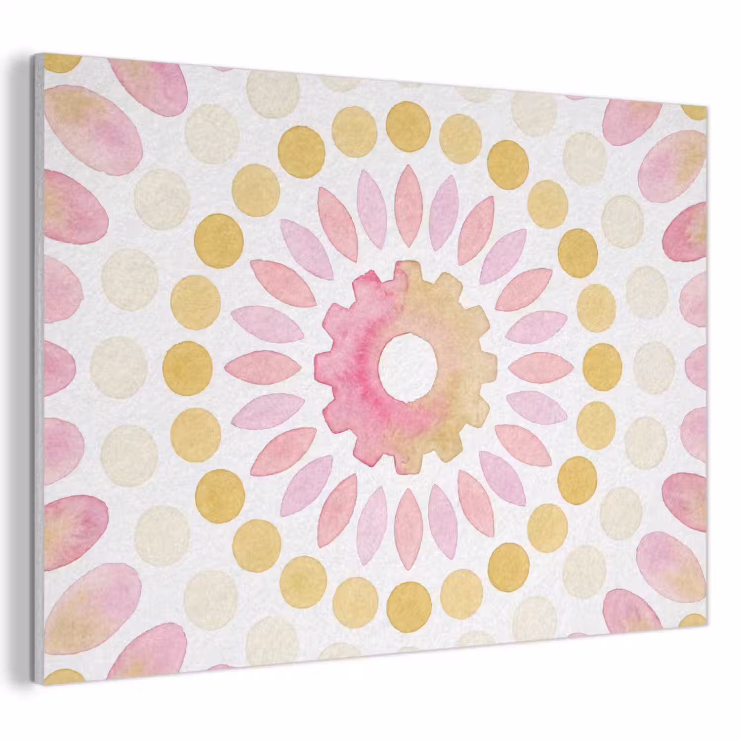 Abstract - Mandala - Kunst - Modern - Roze PET vilt klein -3d