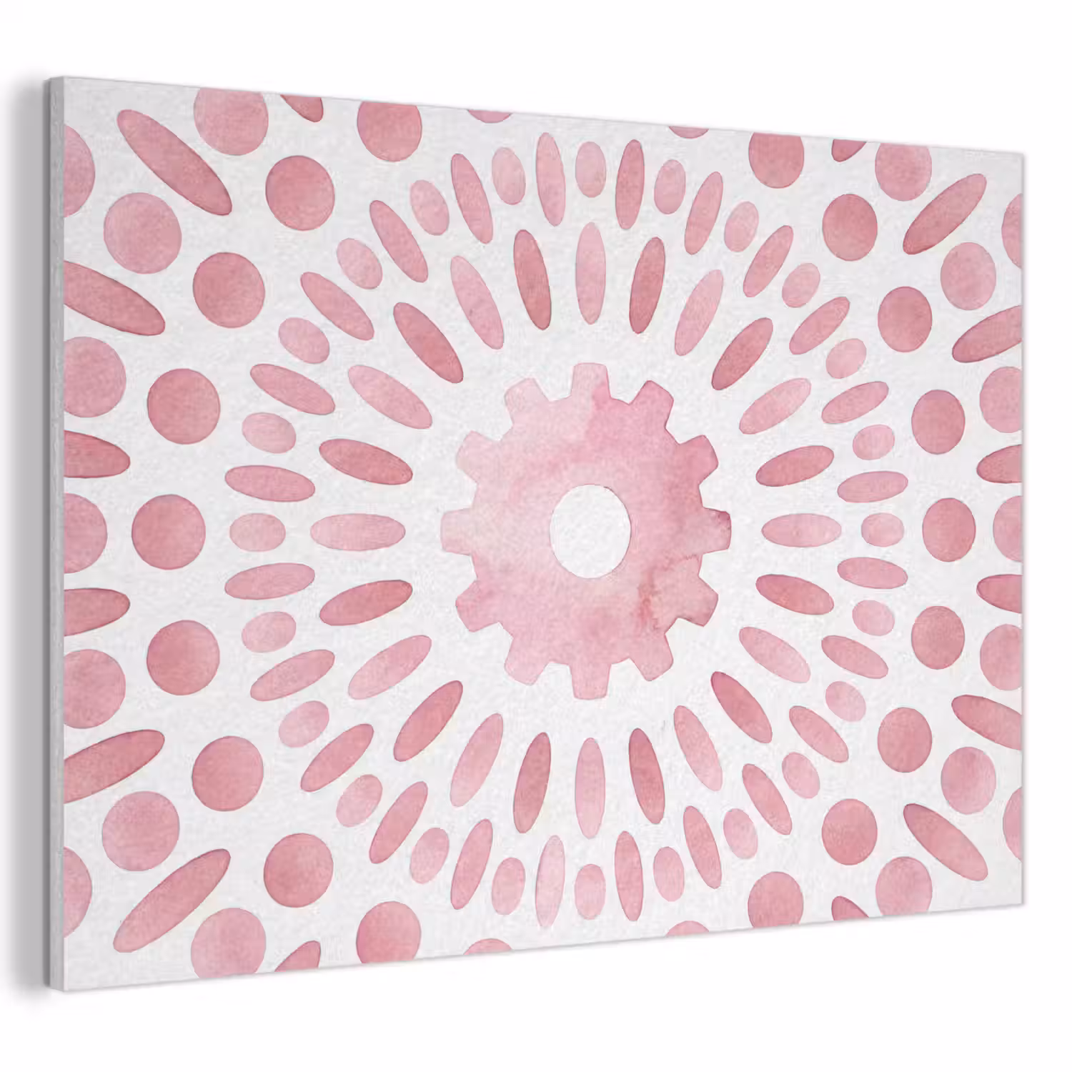 Abstract - Vormen - Patroon - Aquarel - Roze PET vilt klein -3d