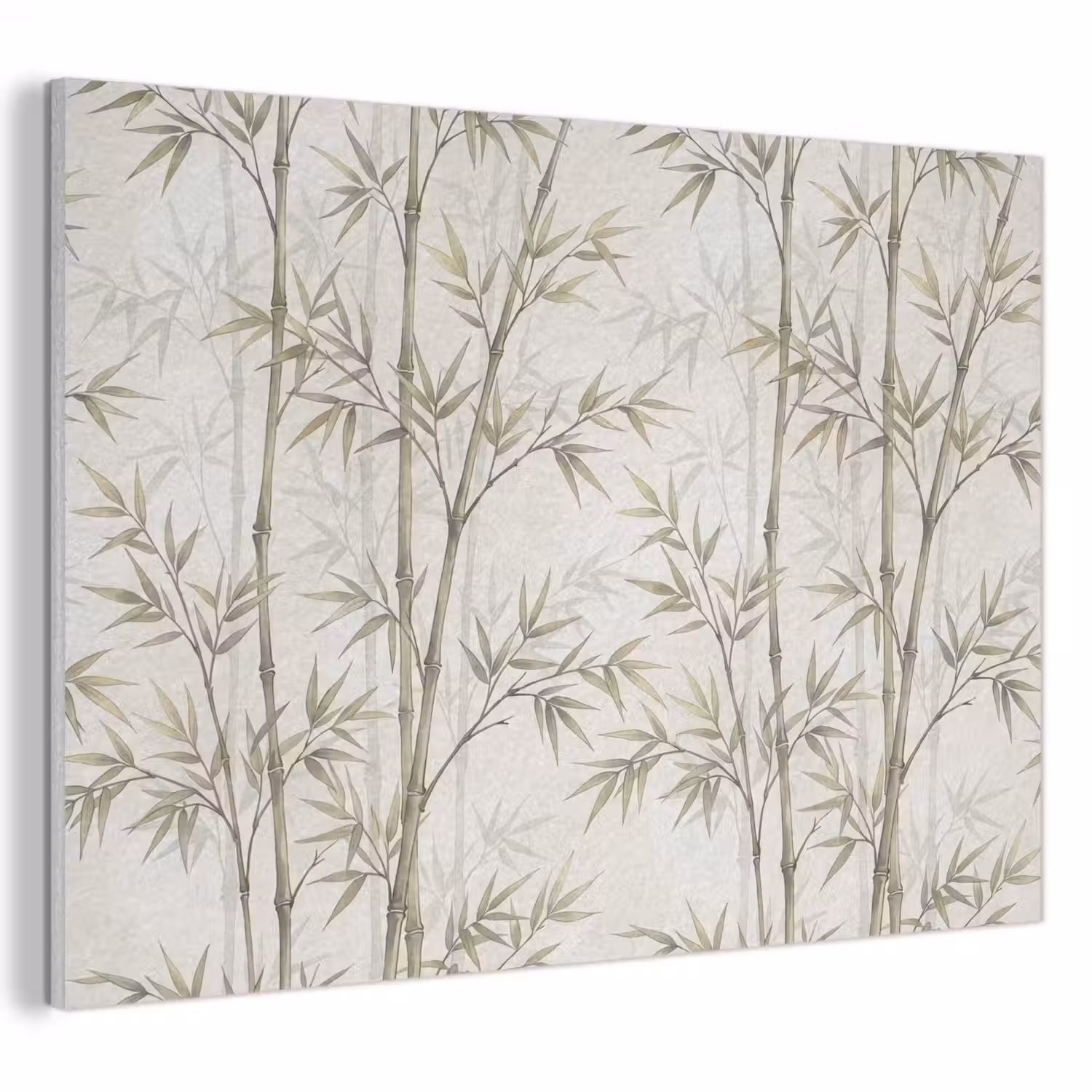 Bamboe - Bladeren - Natuur - Aquarel - Groen PET vilt klein -3d