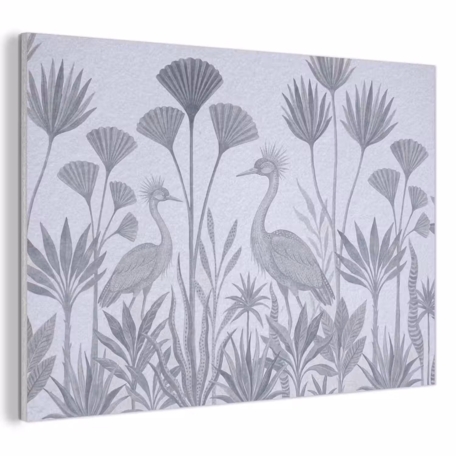 Vogel - Tropisch - Illustratie - Blauwgrijs - Natuur PET vilt klein -3d