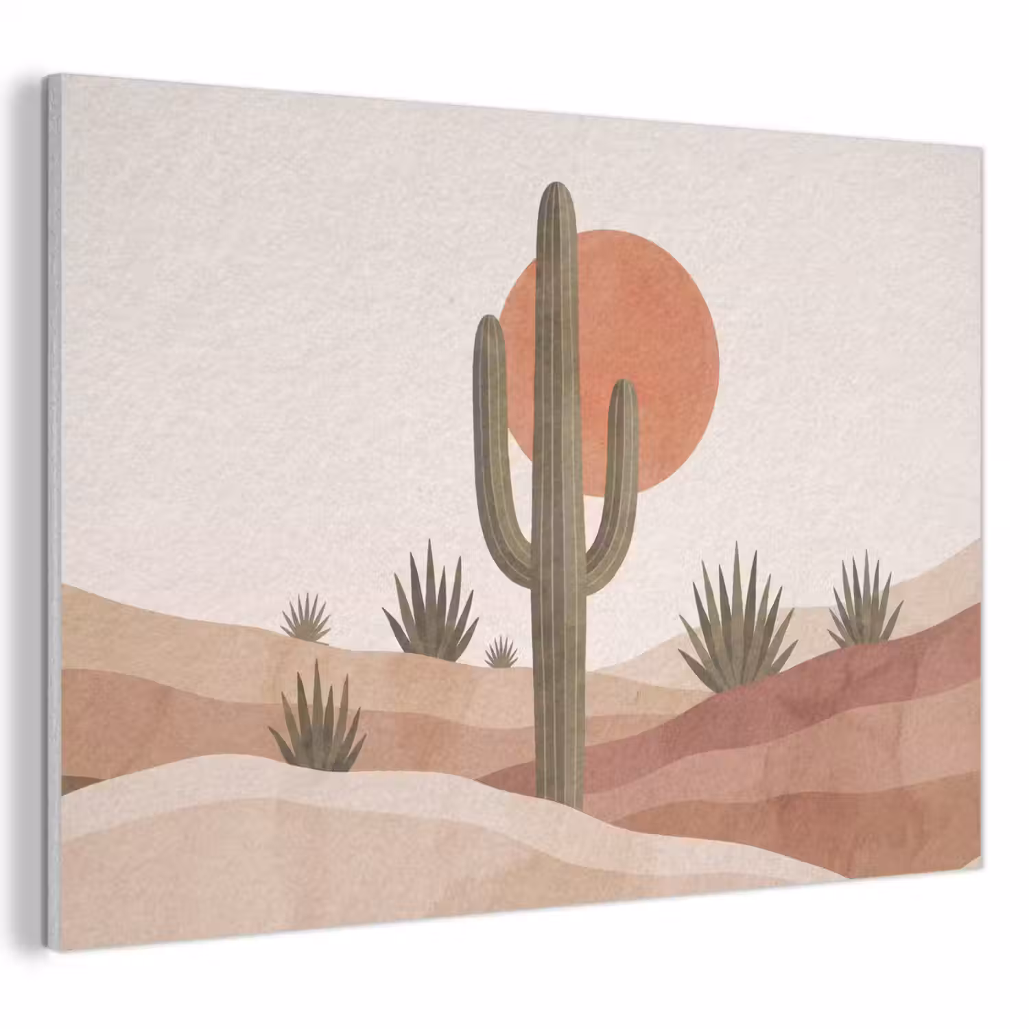 Cactus - Duinen - Modern - Landschap - Groen PET vilt klein -3d