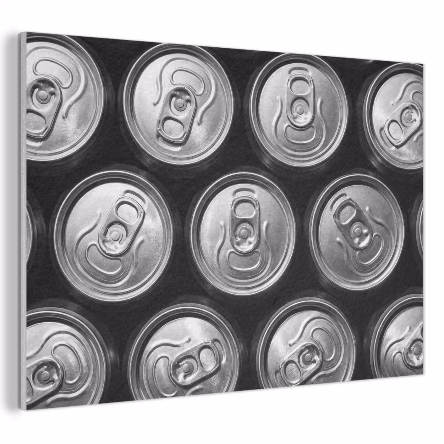 Blikjes - Aluminium - Patroon - Industrieel - Zilver PET vilt klein -3d