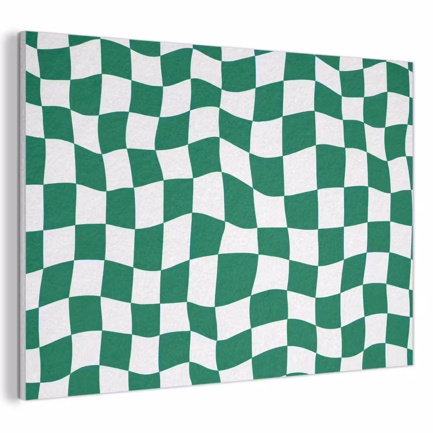 Schaakbord - Golvend - Groen PET vilt klein 837 -3d