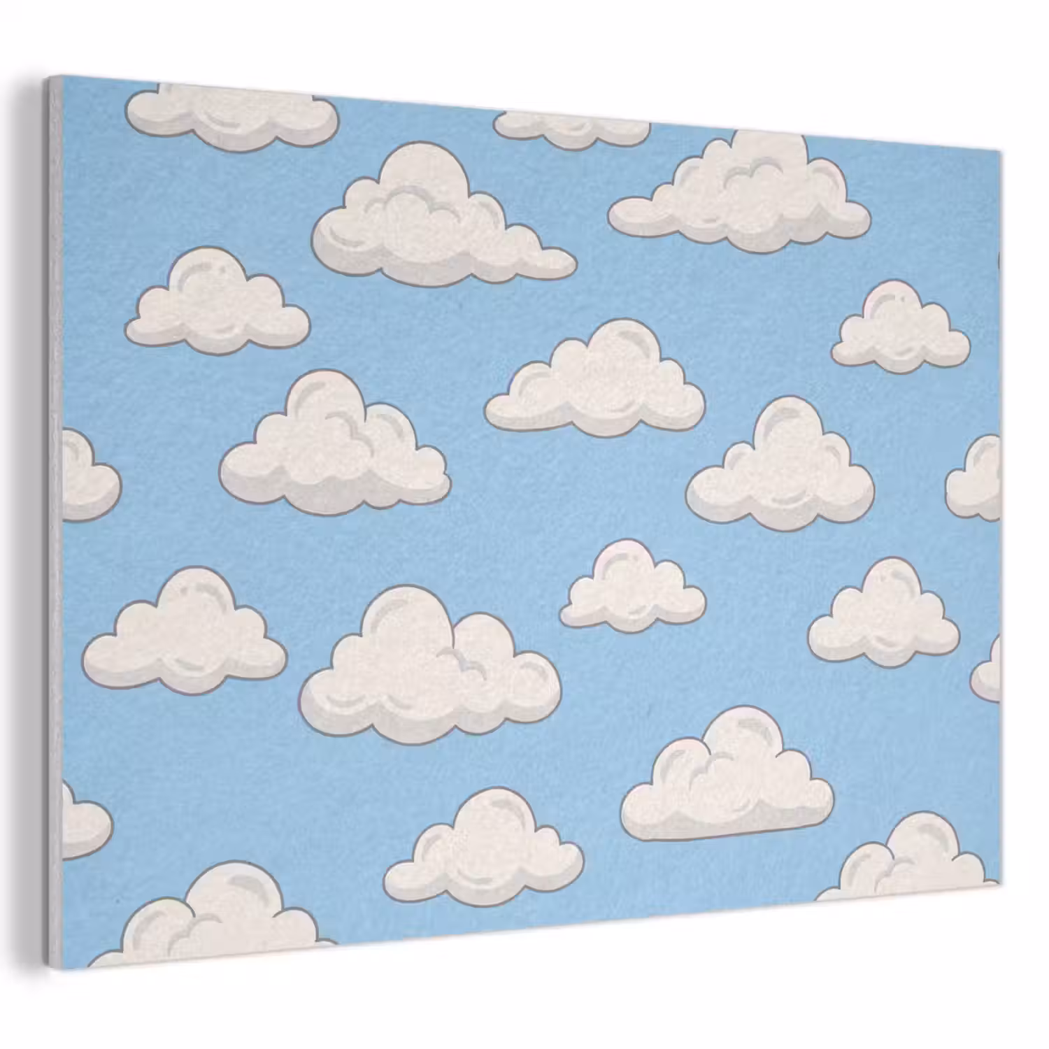 Wolk - Cartoon - Lucht - Blauw - Wit PET vilt klein -3d