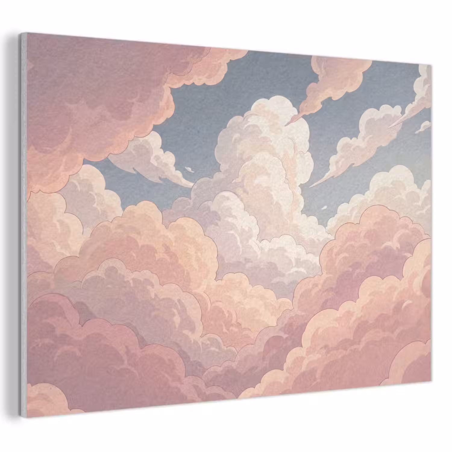 Wolken - Lucht - Natuur - Pastel - Roze PET vilt klein -3d