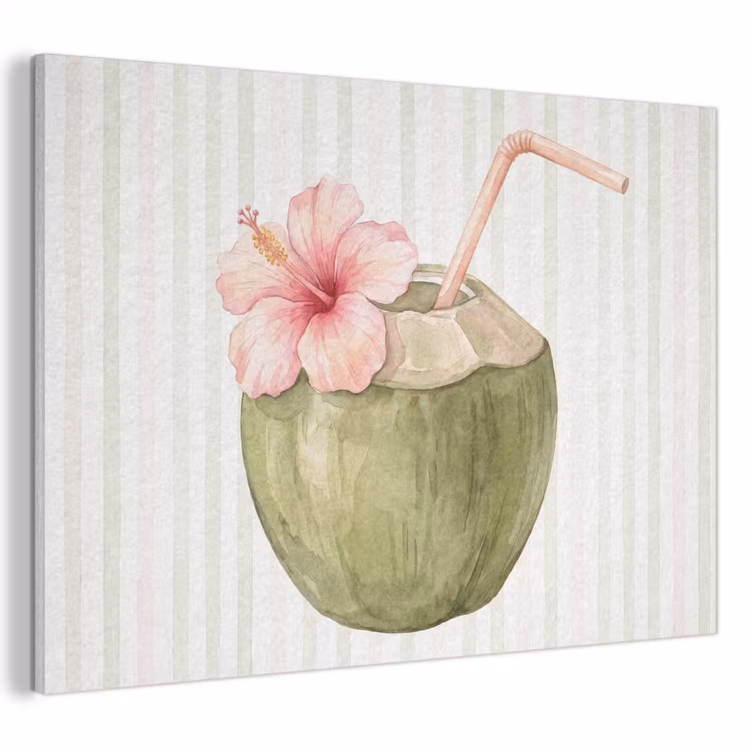 Kokosnoot - Drank - Tropisch - Illustratie - Zomer PET vilt klein -3d