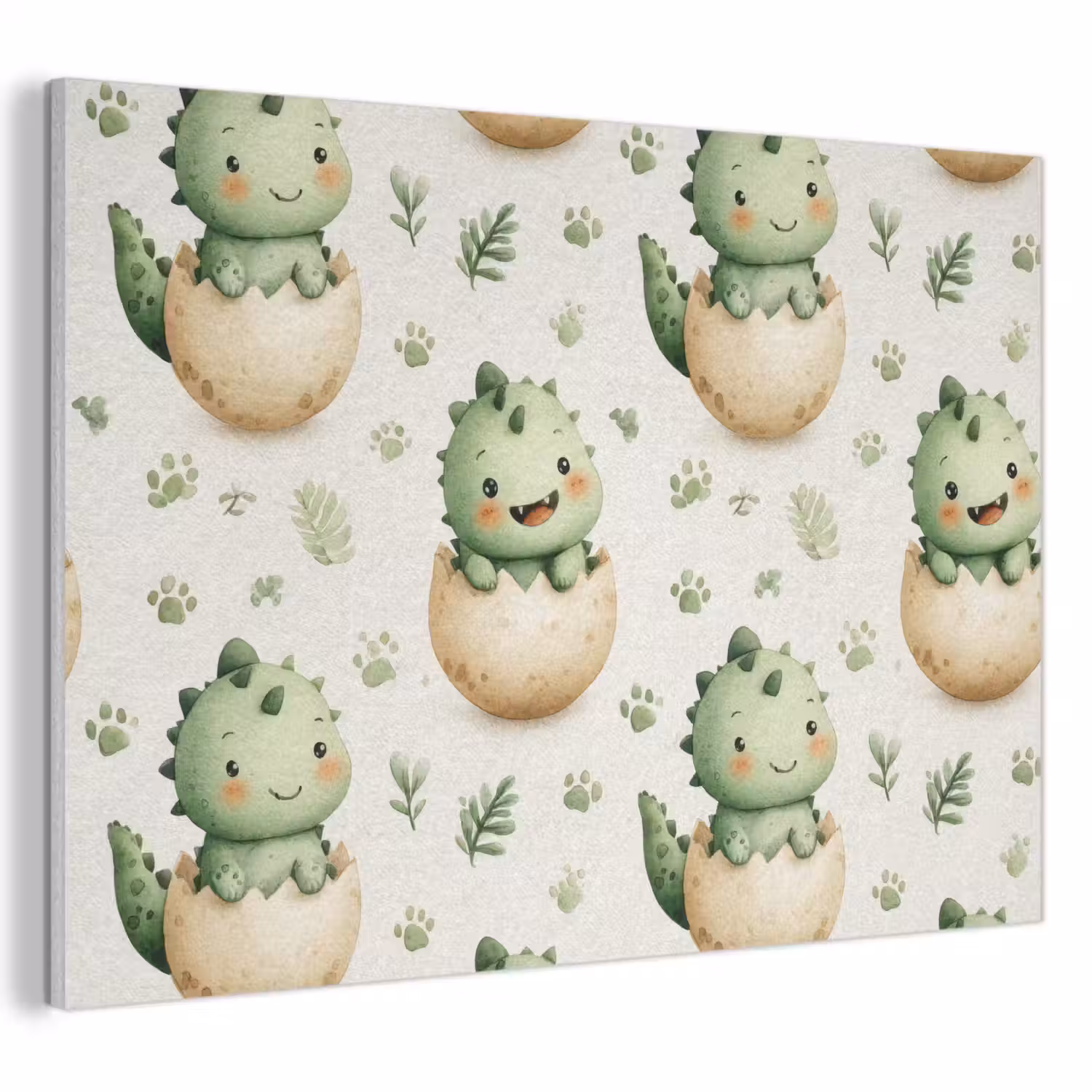 Dino - Eieren - Groen PET vilt klein 837 -3d