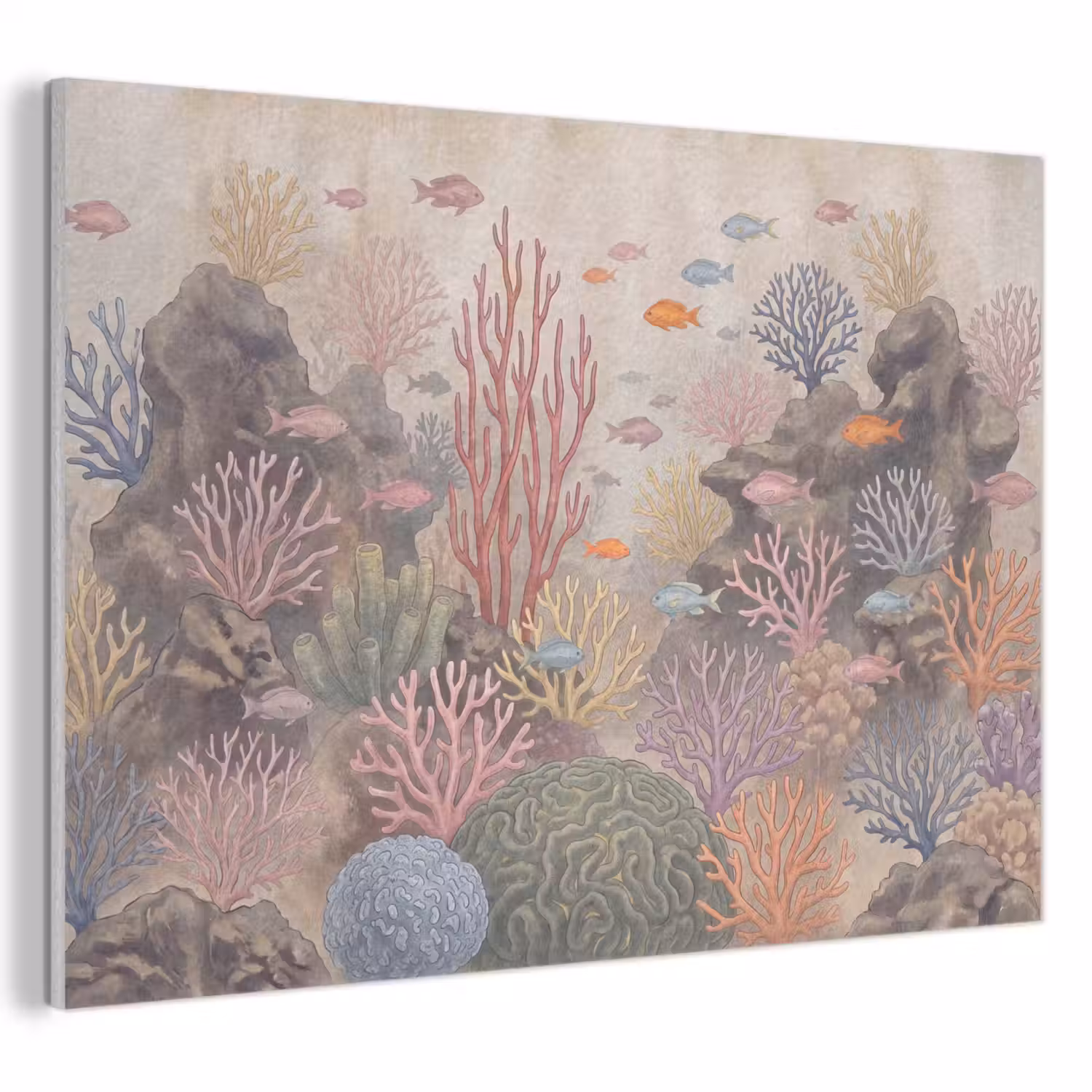 Vis - Koraalrif - Onderwaterwereld - Illustratie PET vilt klein -3d