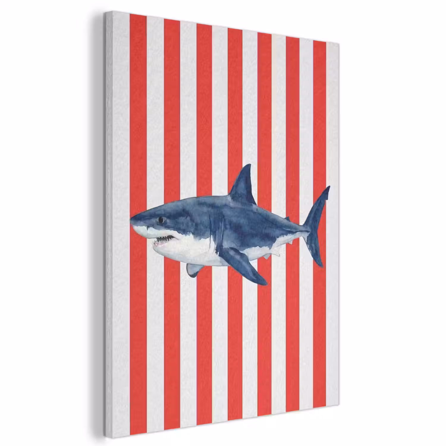 Vis - Haai - Zee - Illustratie - Blauw PET vilt klein -3d