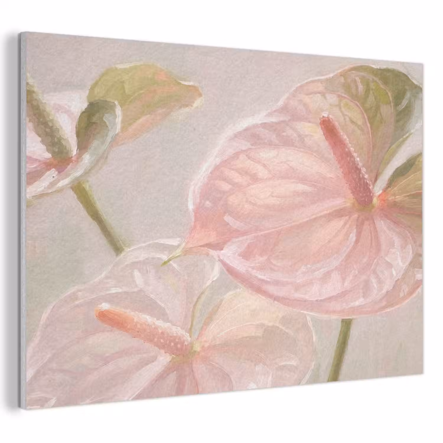Bloemen - Pastel - Abstract - Natuur - Groen PET vilt klein -3d