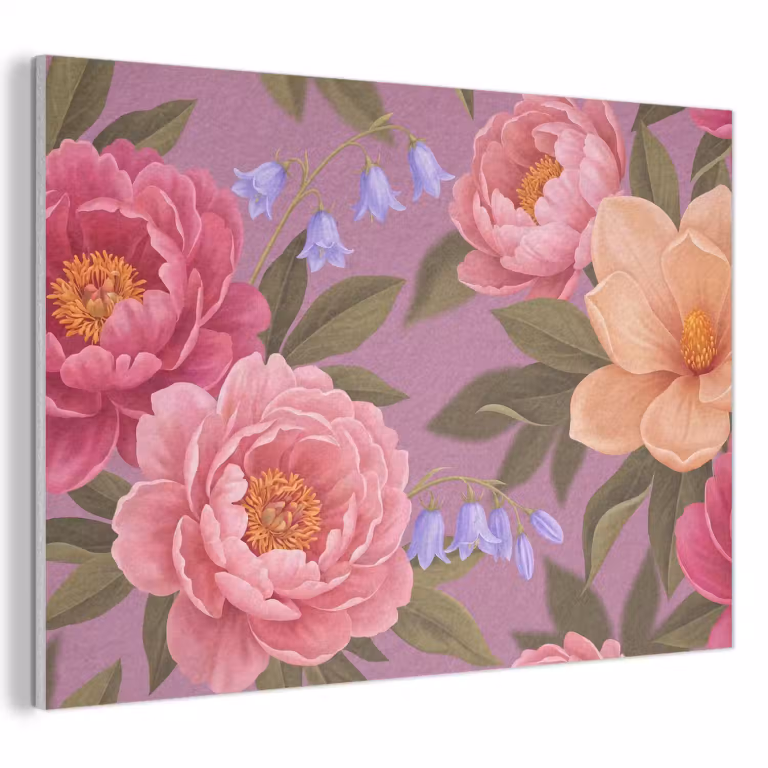 Bloemen - Patroon - Illustratie - Roze PET vilt klein -3d