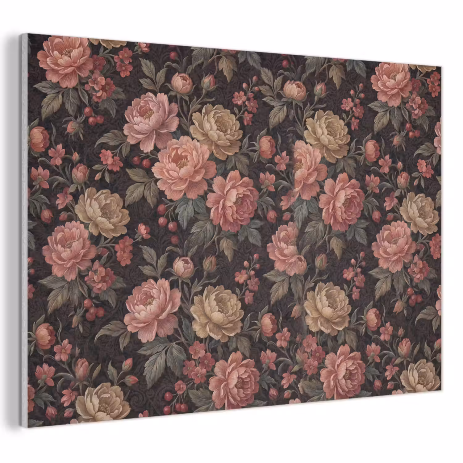 Bloemen - Patroon - Natuur - Vintage - Roze PET vilt klein -3d