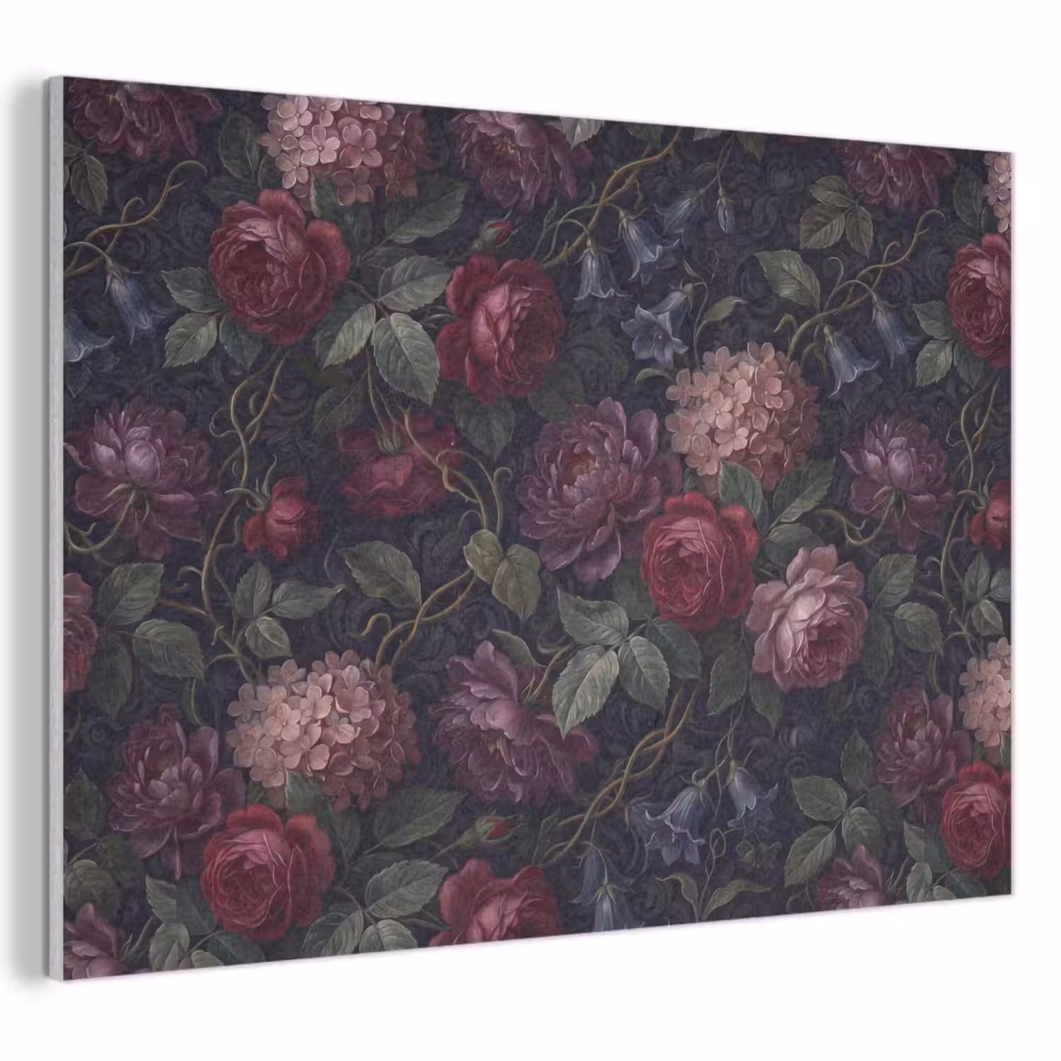 Bloemen - Rood - Klassiek - Donker - Patroon PET vilt klein -3d
