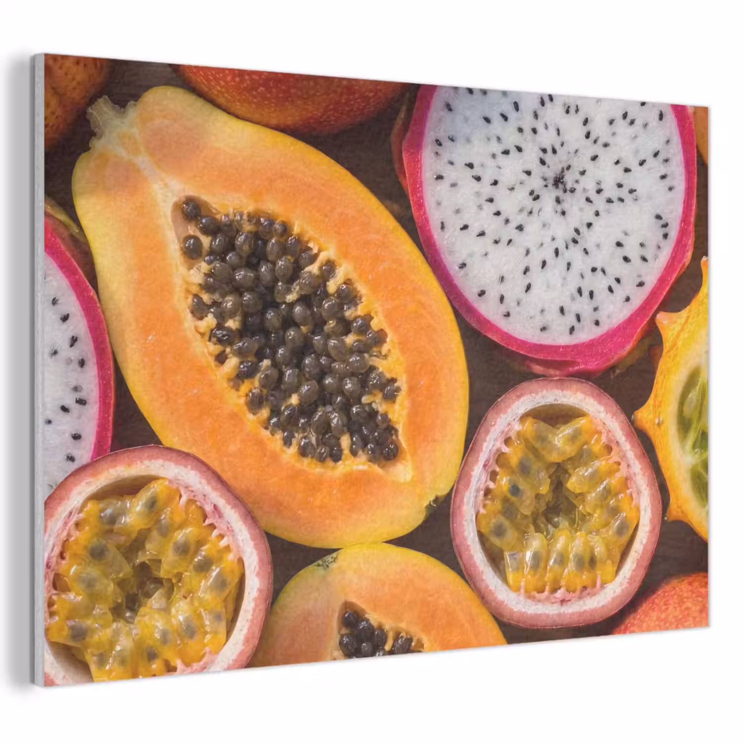 Fruit - Geopend - Tropisch - Eten - Kleurrijk PET vilt klein -3d