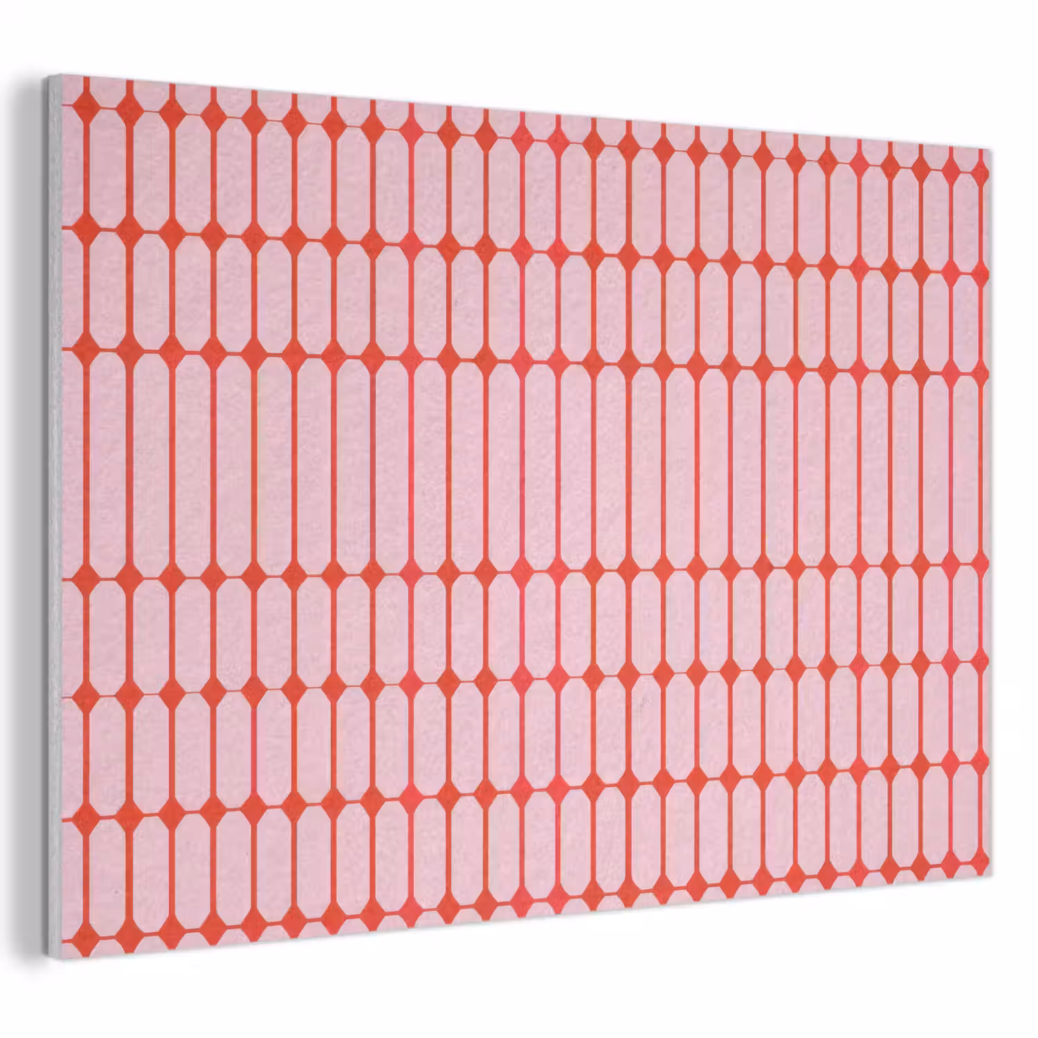 Geometrisch - Minimalistisch - Rood - Roze PET vilt klein 837 -3d