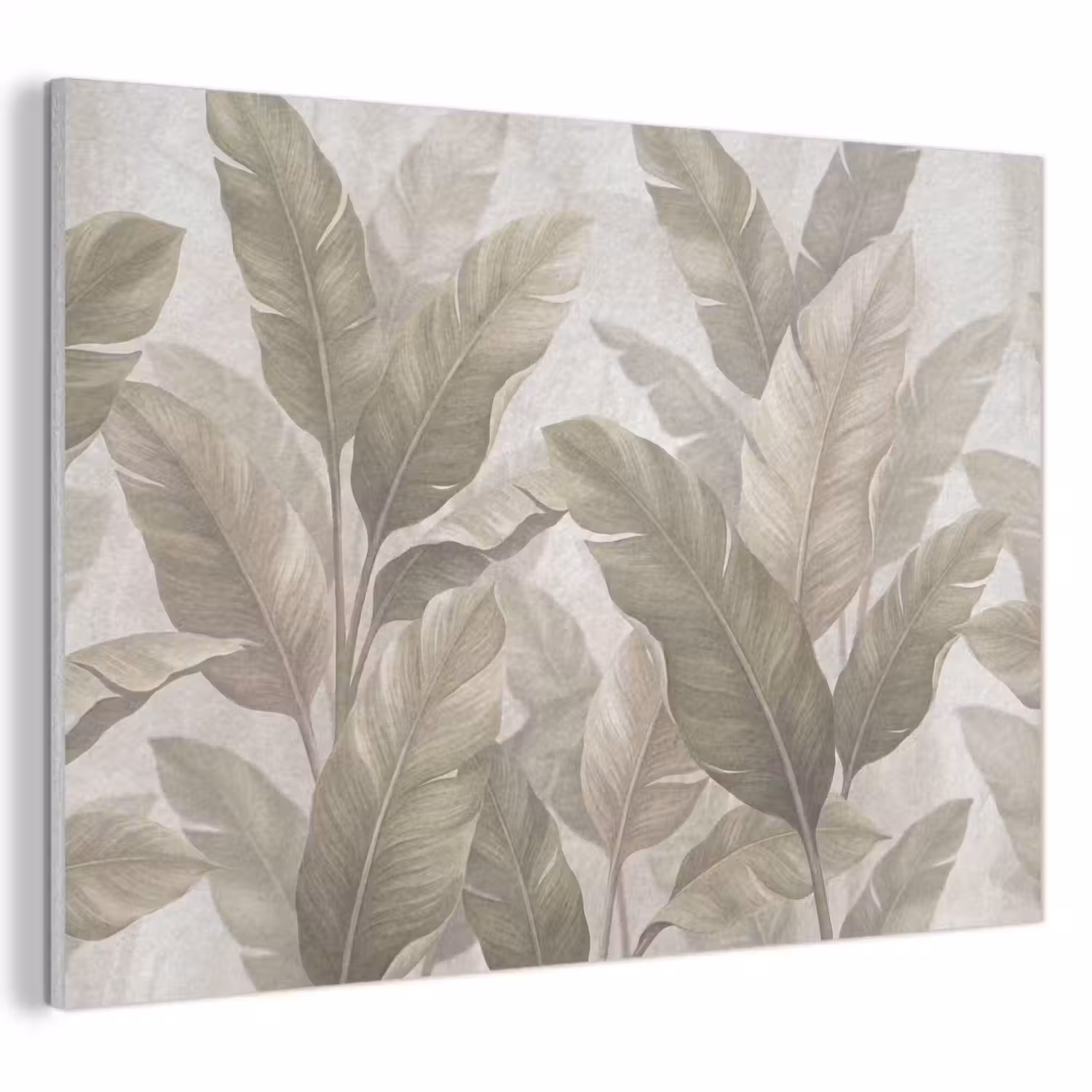 Bladeren - Tropisch - Natuur - Abstract - Beige PET vilt klein -3d